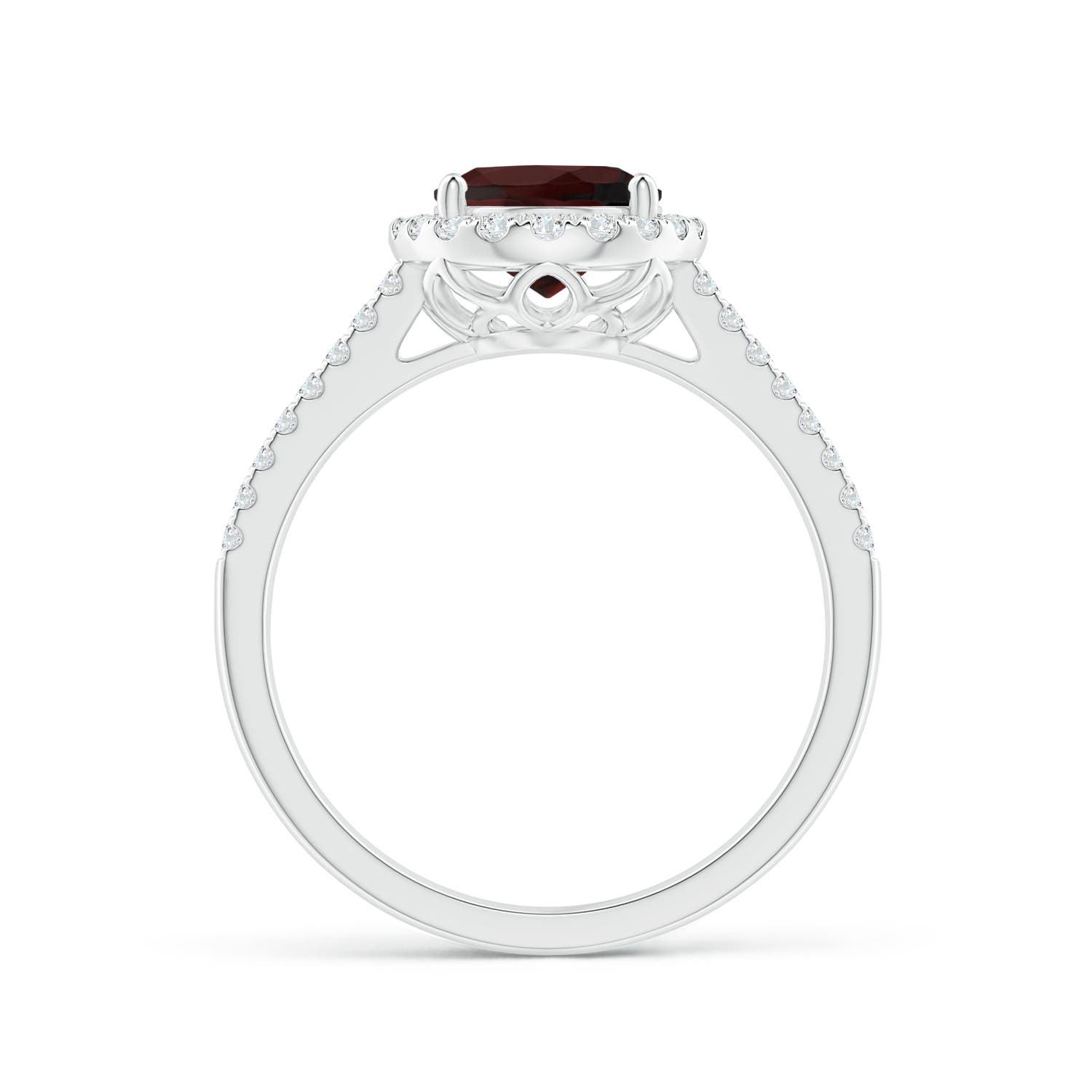 A - Garnet / 2.38 CT / 14 KT White Gold