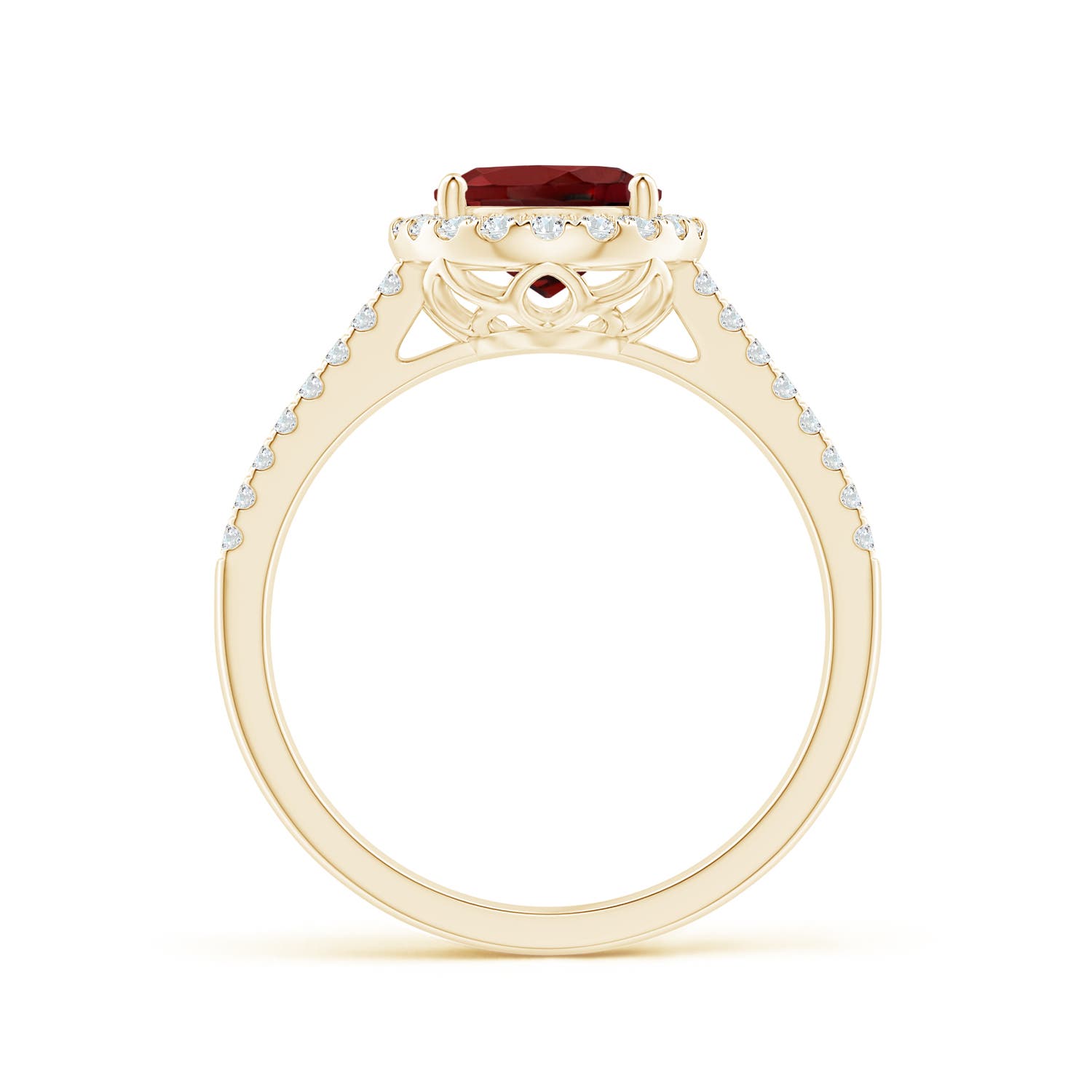 AAAA - Garnet / 2.38 CT / 14 KT Yellow Gold