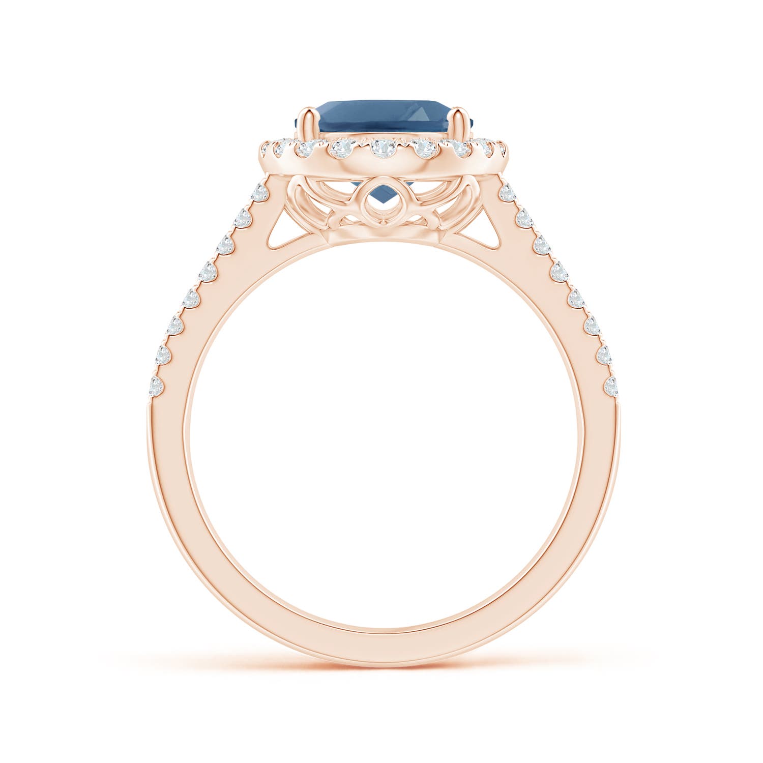 A - London Blue Topaz / 3.75 CT / 14 KT Rose Gold