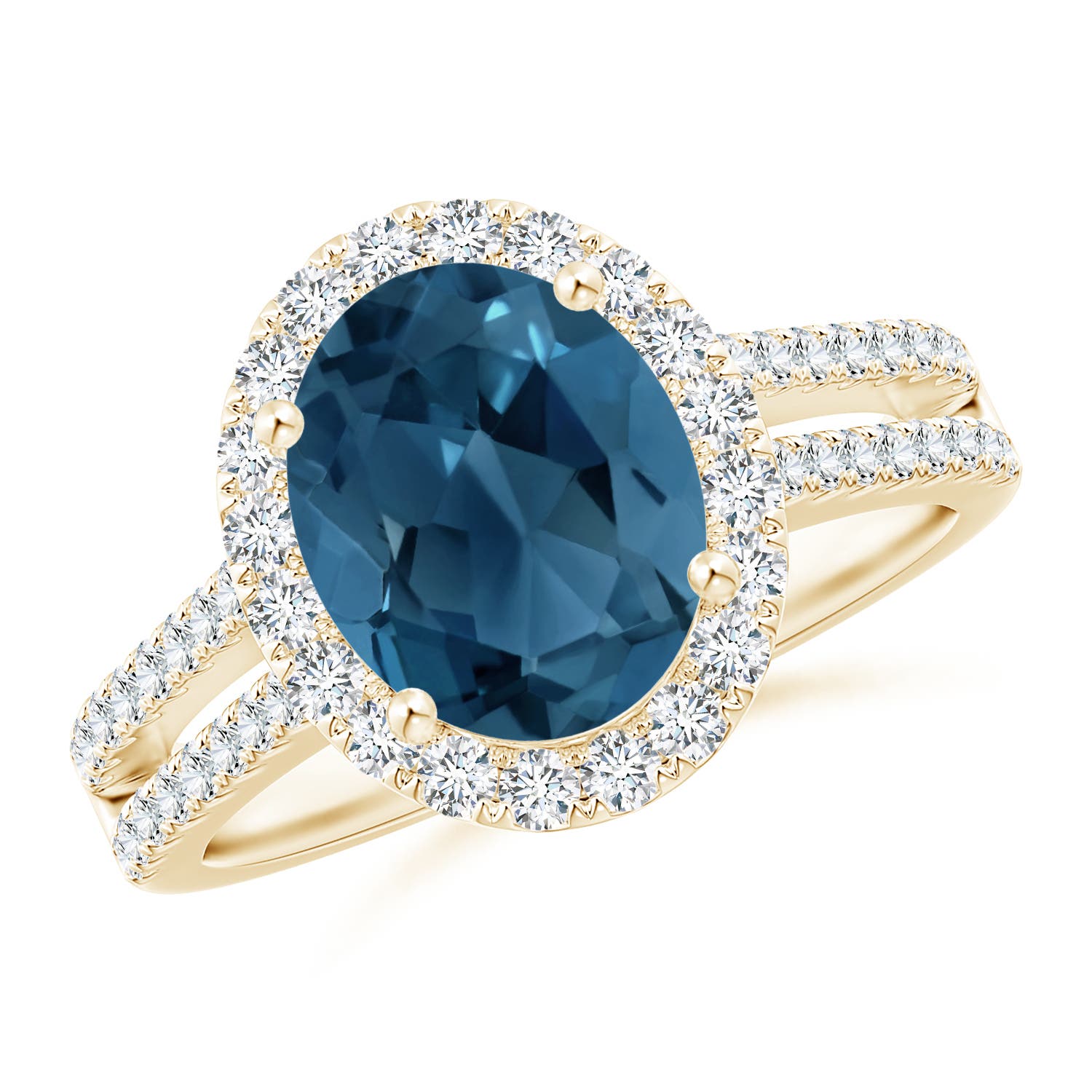 AA - London Blue Topaz / 3.75 CT / 14 KT Yellow Gold