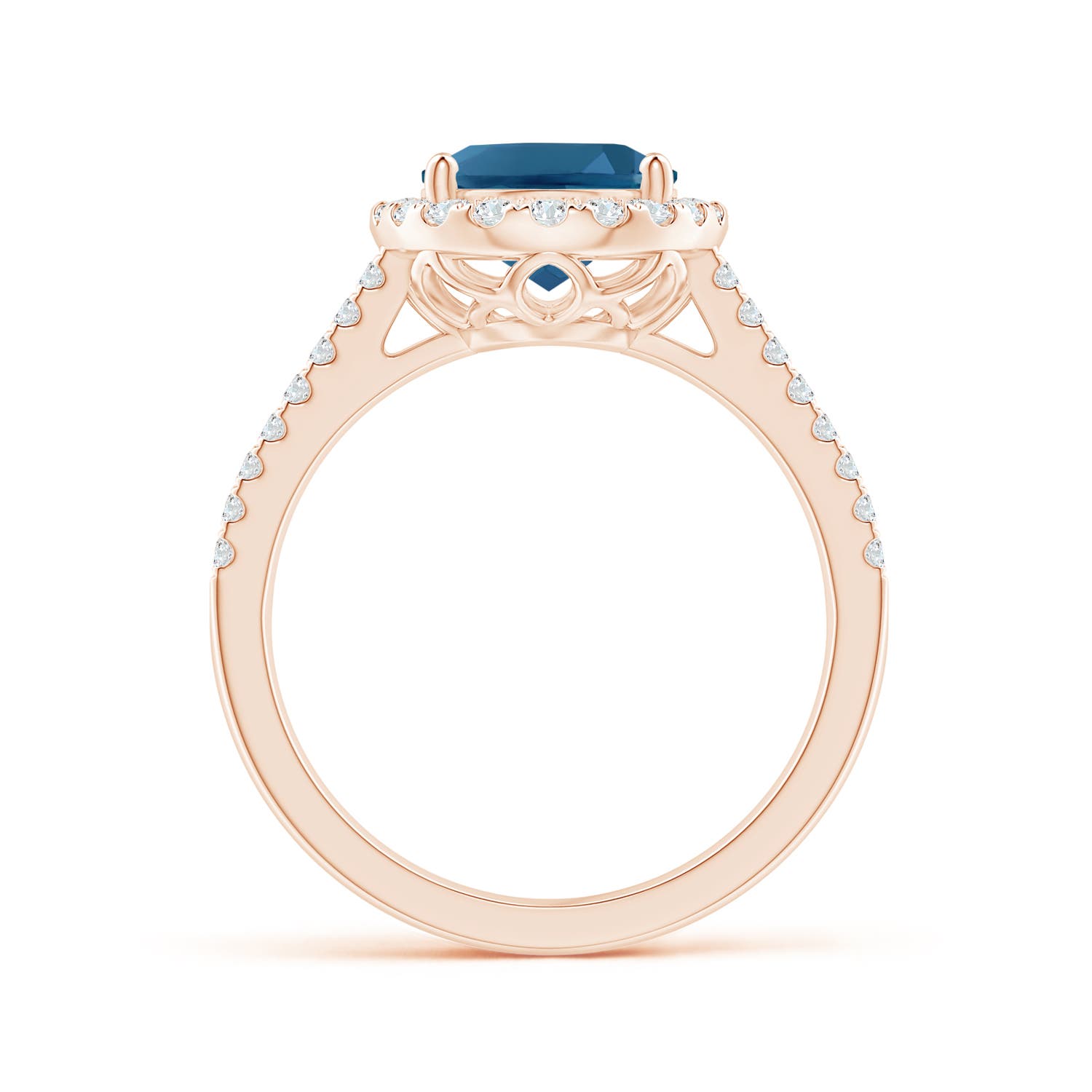 AAA - London Blue Topaz / 3.75 CT / 14 KT Rose Gold