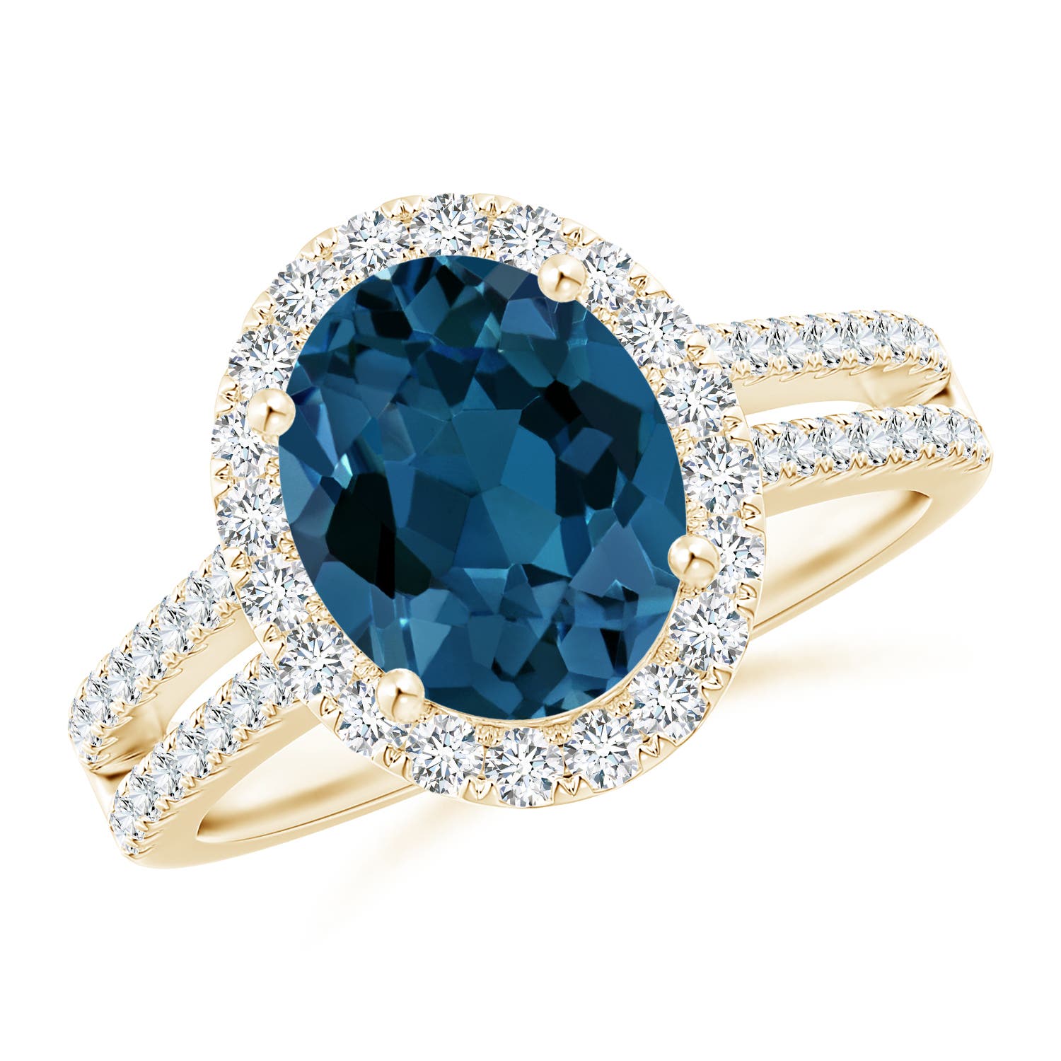 AAA - London Blue Topaz / 3.75 CT / 14 KT Yellow Gold