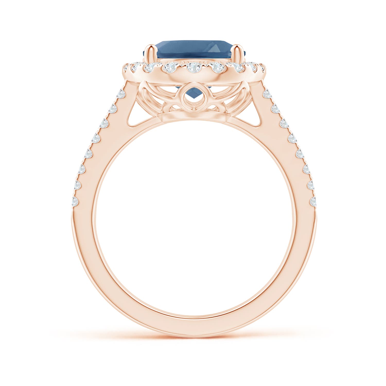 A - London Blue Topaz / 5.42 CT / 14 KT Rose Gold