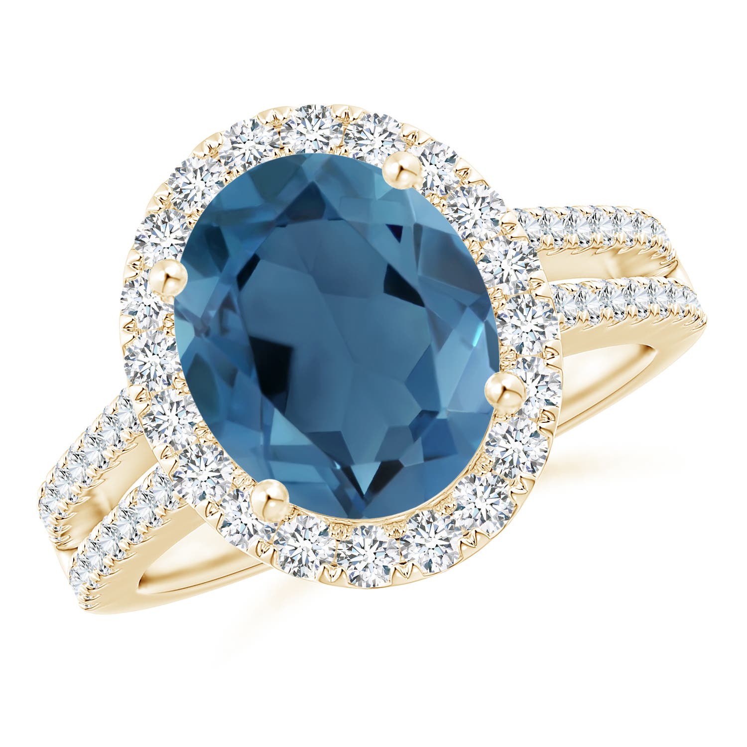 A - London Blue Topaz / 5.42 CT / 14 KT Yellow Gold