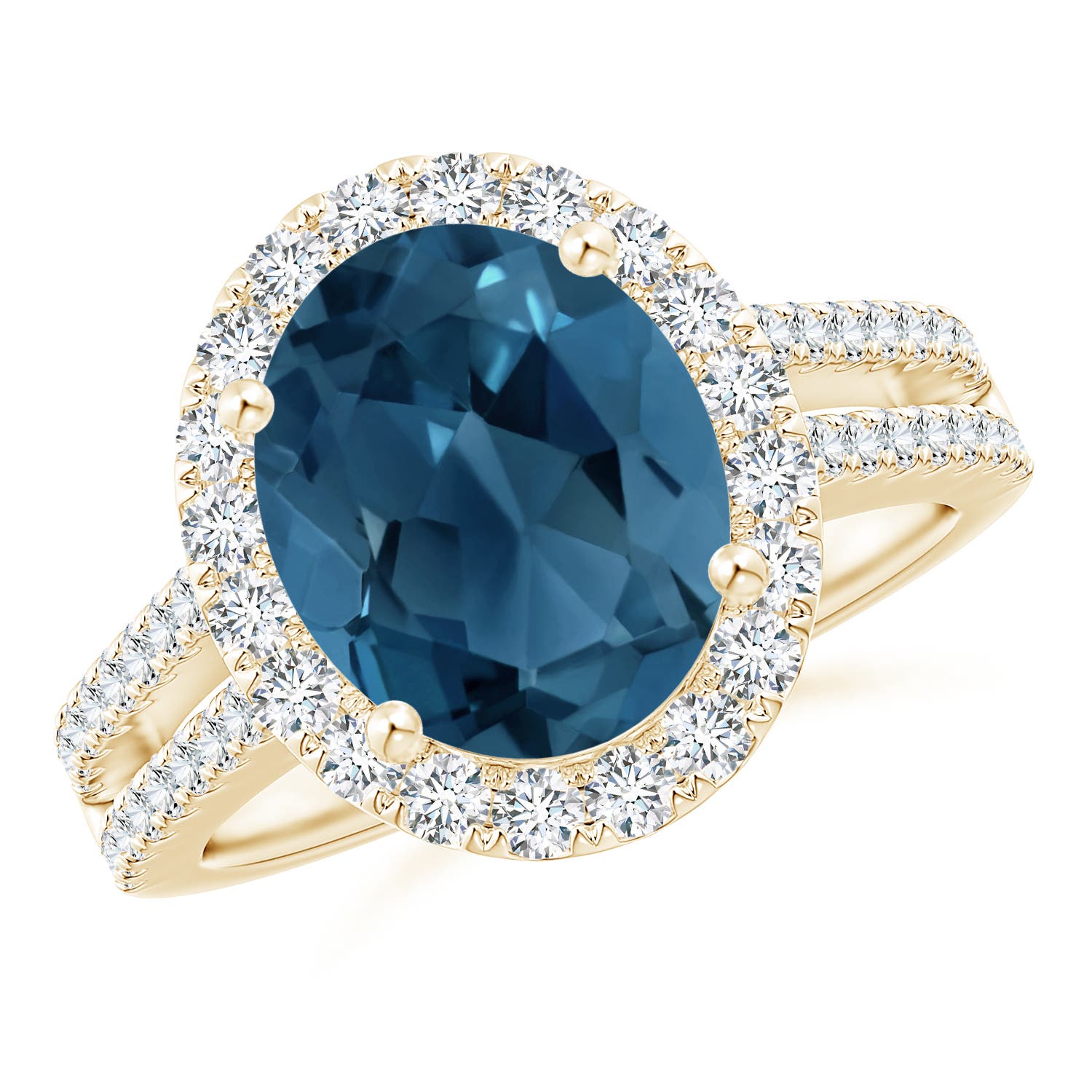 AA - London Blue Topaz / 5.42 CT / 14 KT Yellow Gold