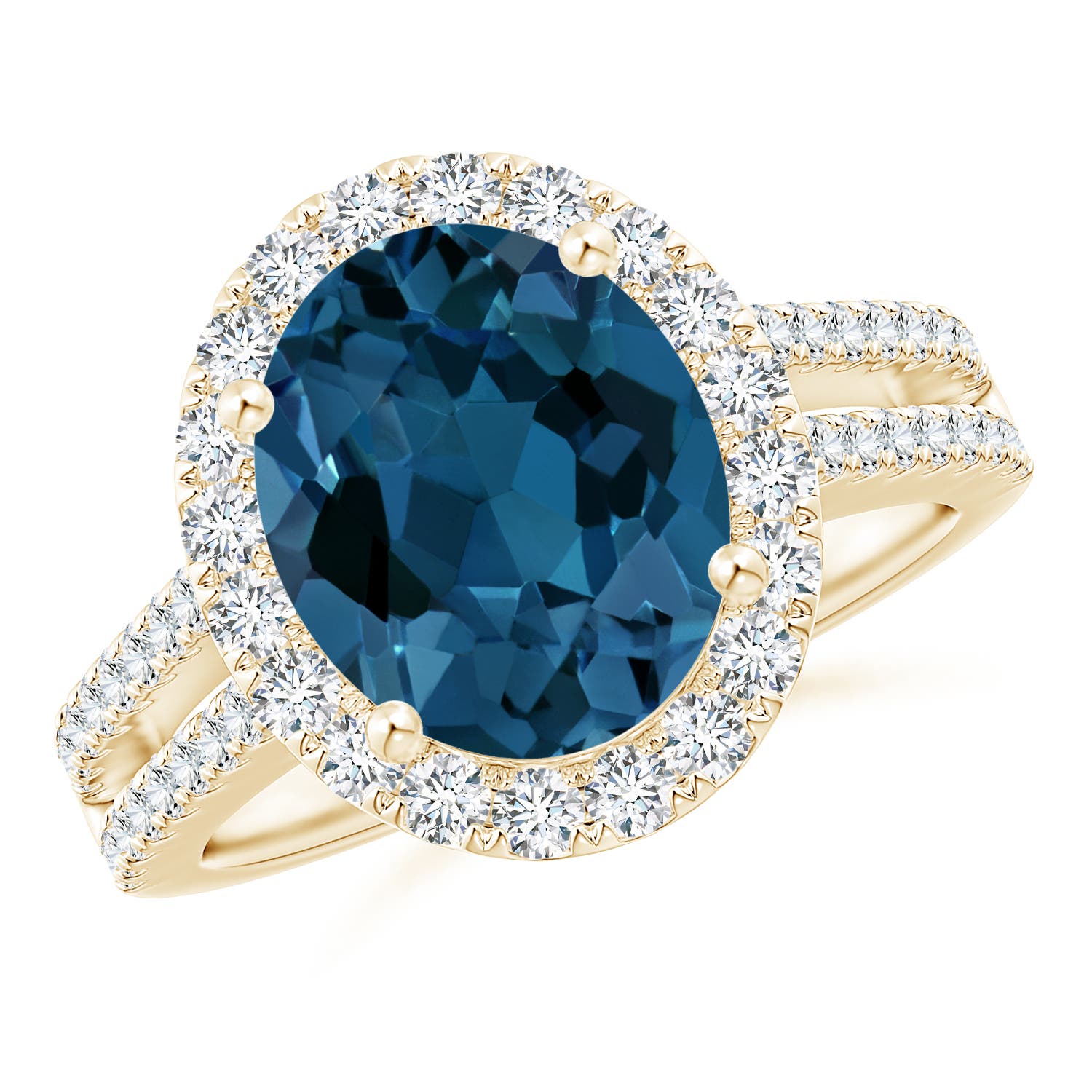 AAA - London Blue Topaz / 5.42 CT / 14 KT Yellow Gold