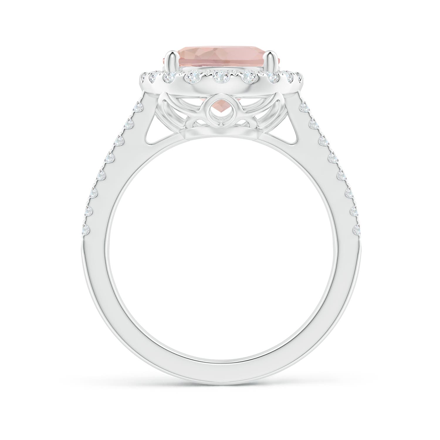 AA - Morganite / 4.17 CT / 14 KT White Gold