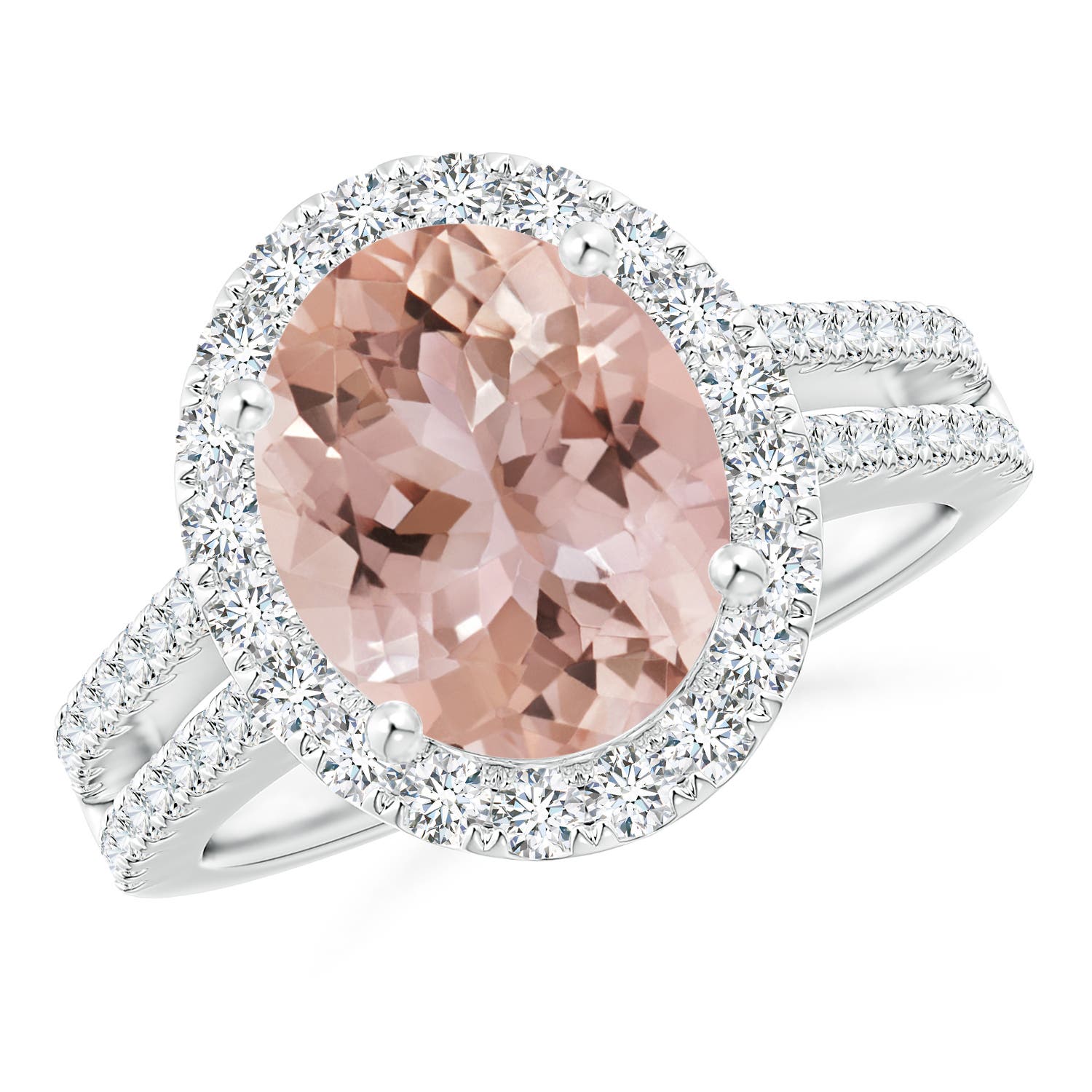 AAA - Morganite / 4.17 CT / 14 KT White Gold