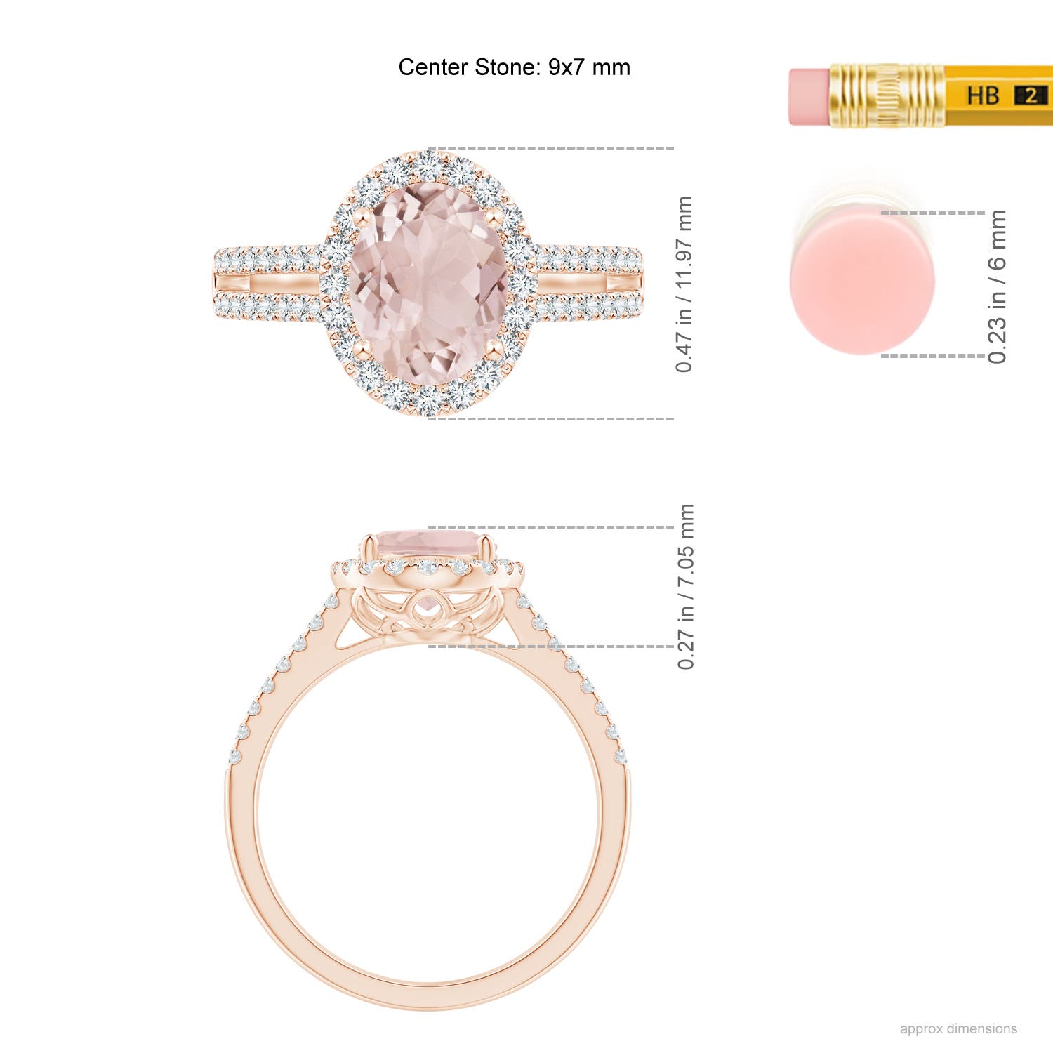 A - Morganite / 2.05 CT / 14 KT Rose Gold