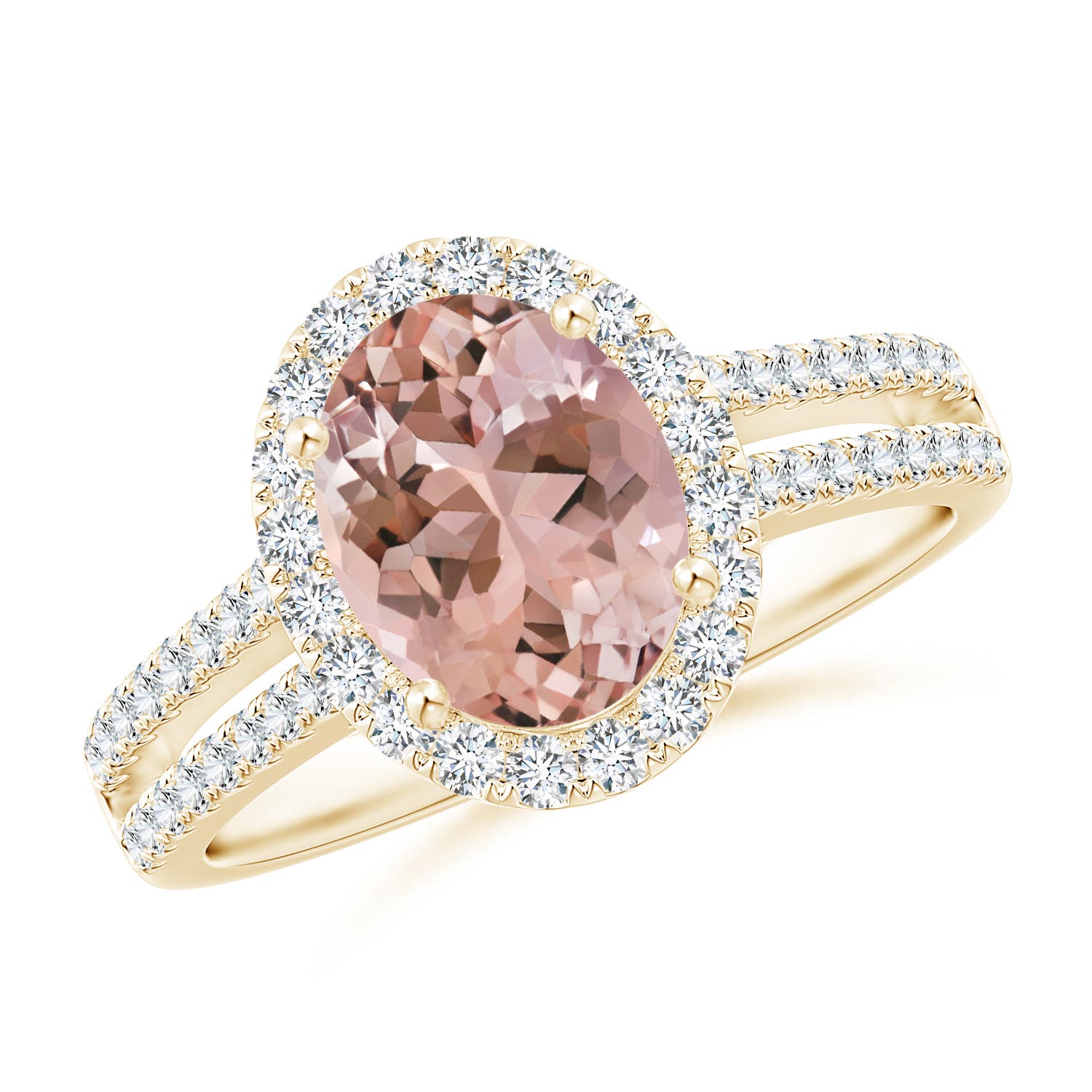 AAAA - Morganite / 2.05 CT / 14 KT Yellow Gold