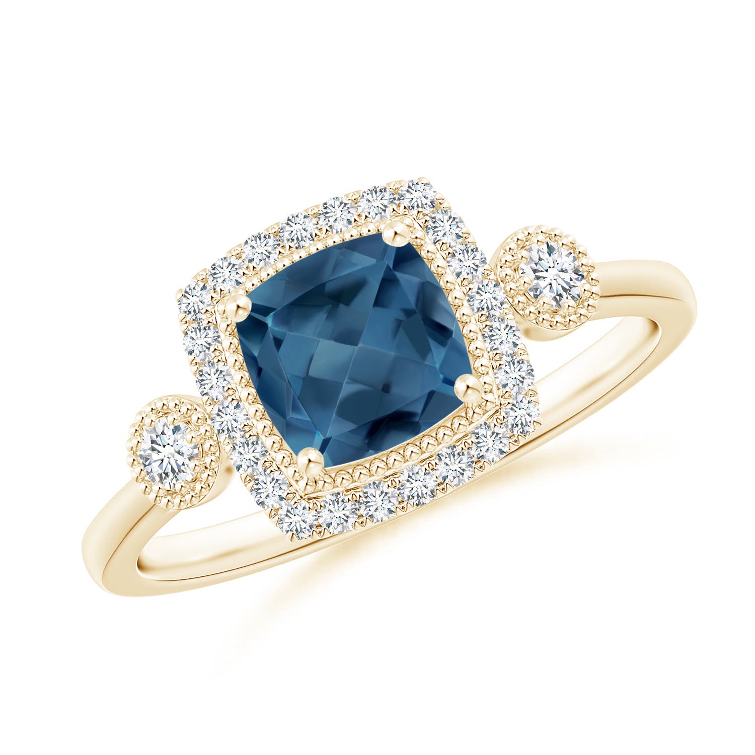 A - London Blue Topaz / 1.3 CT / 14 KT Yellow Gold