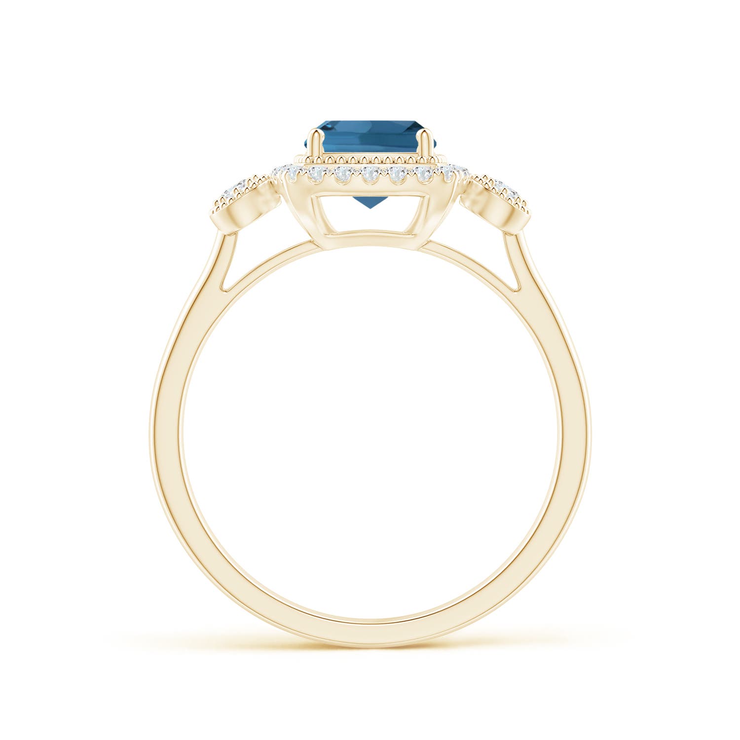 AA - London Blue Topaz / 1.3 CT / 14 KT Yellow Gold