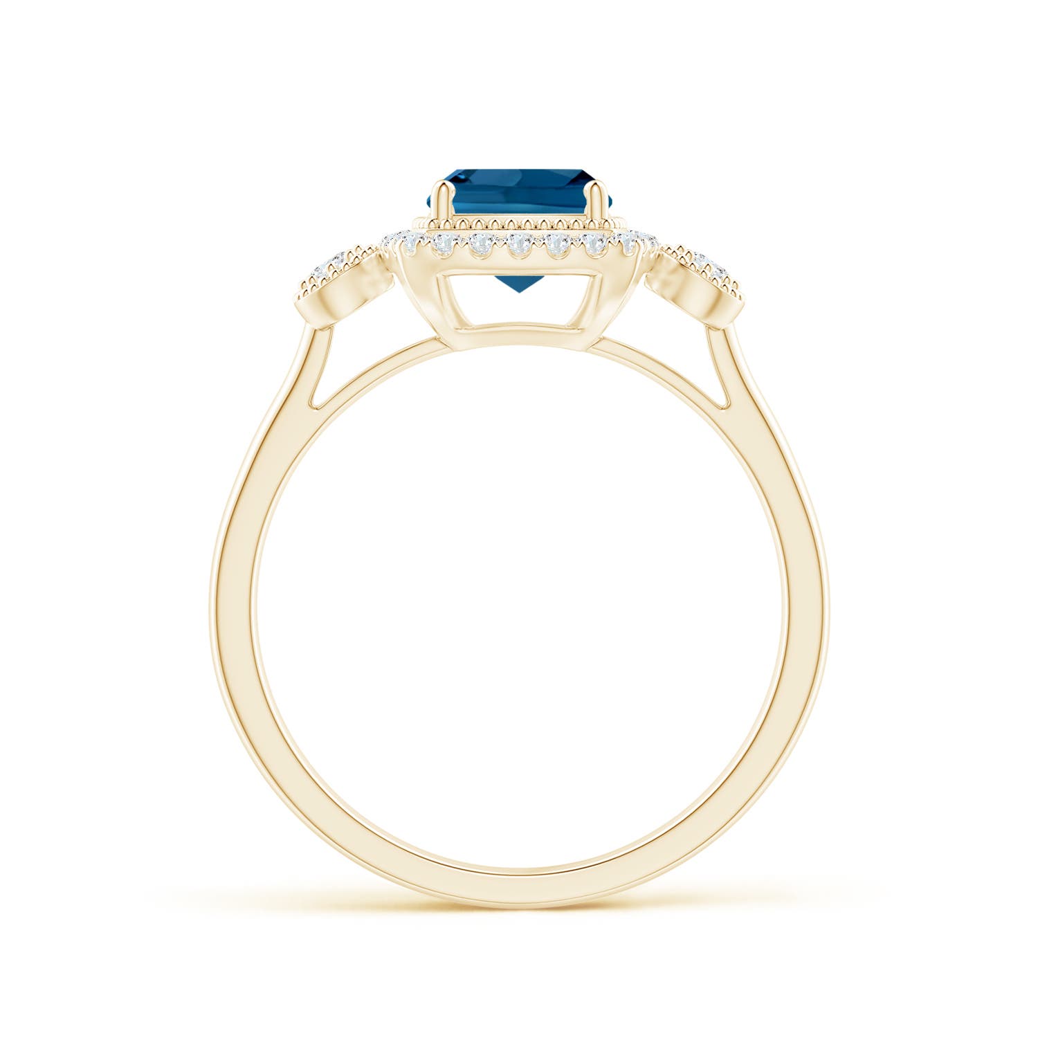 AAA - London Blue Topaz / 1.3 CT / 14 KT Yellow Gold