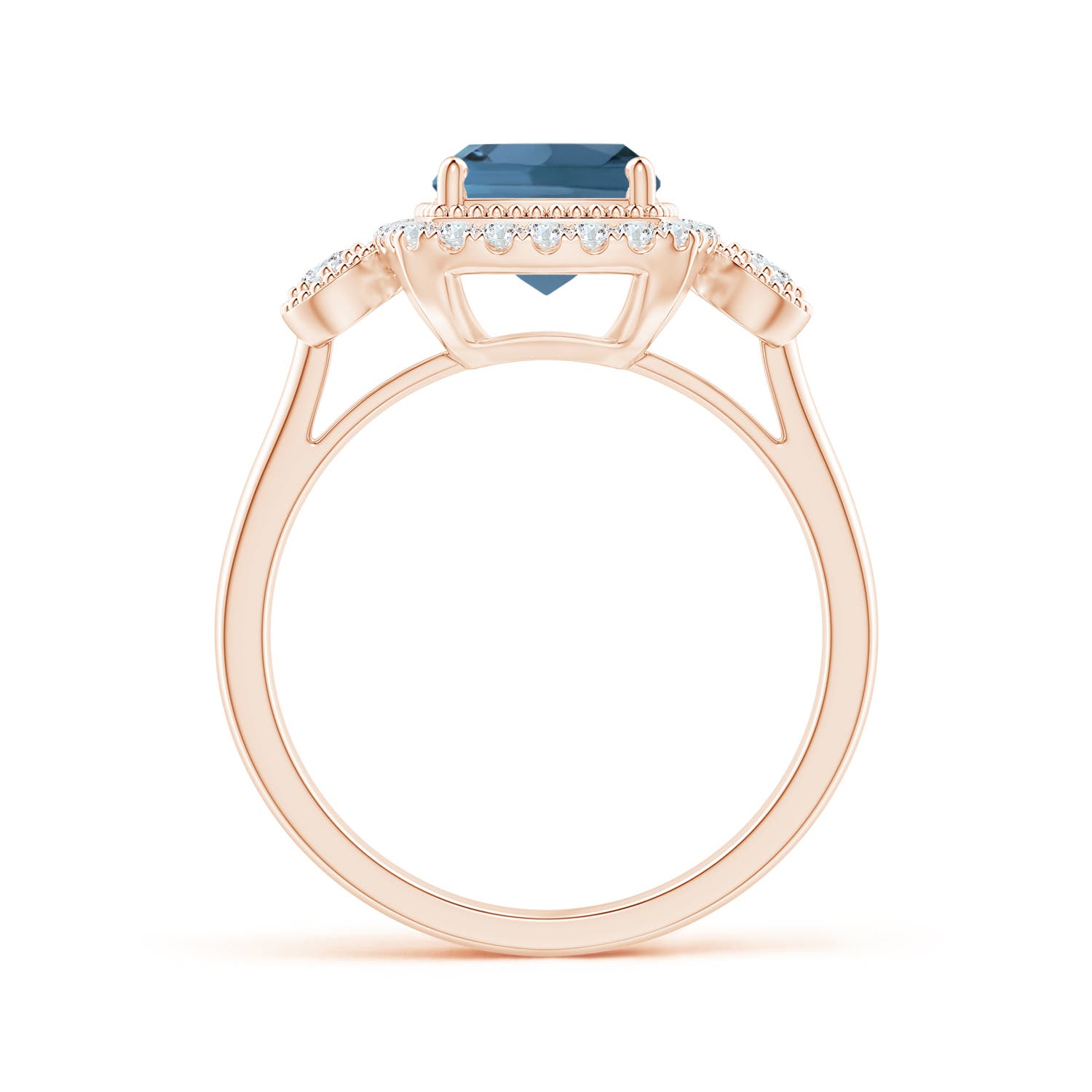 A - London Blue Topaz / 2.15 CT / 14 KT Rose Gold