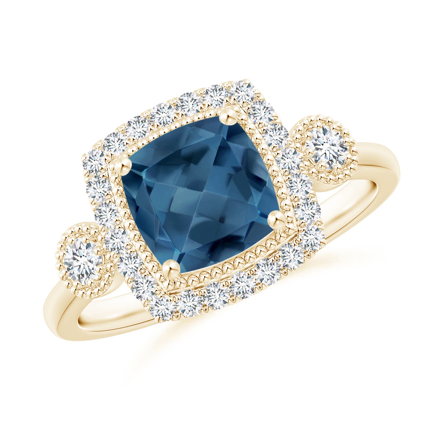 A - London Blue Topaz / 2.15 CT / 14 KT Yellow Gold