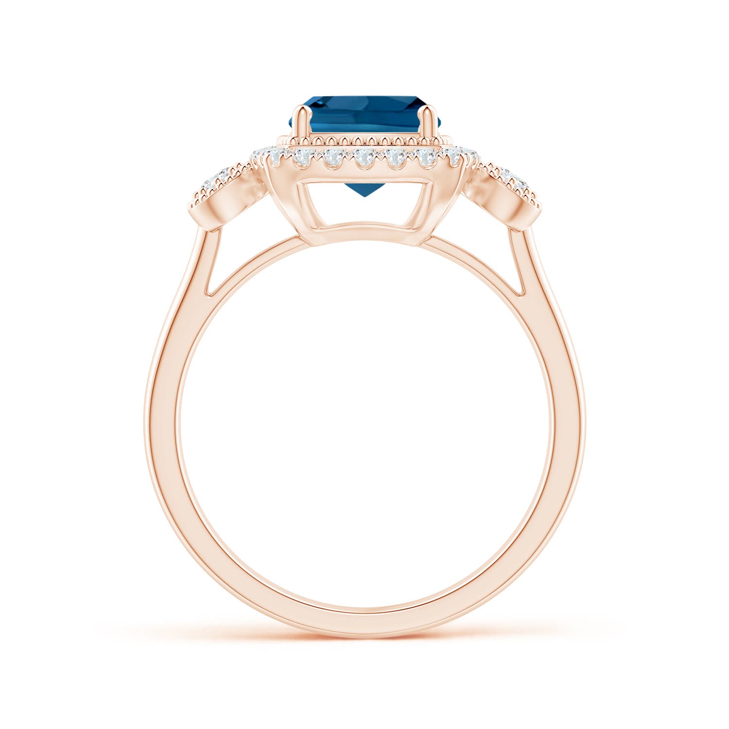 AAA - London Blue Topaz / 2.15 CT / 14 KT Rose Gold