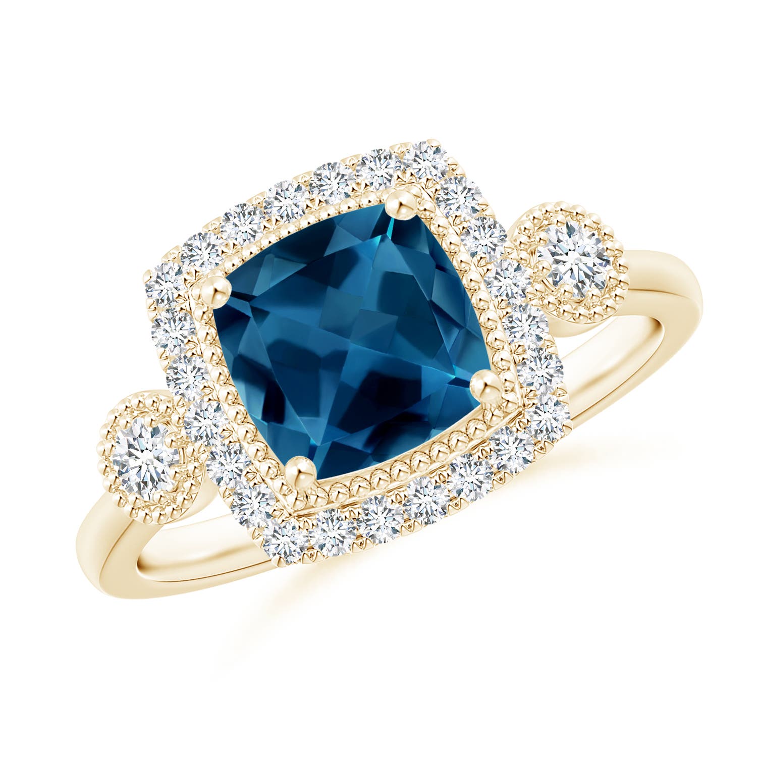 AAA - London Blue Topaz / 2.15 CT / 14 KT Yellow Gold