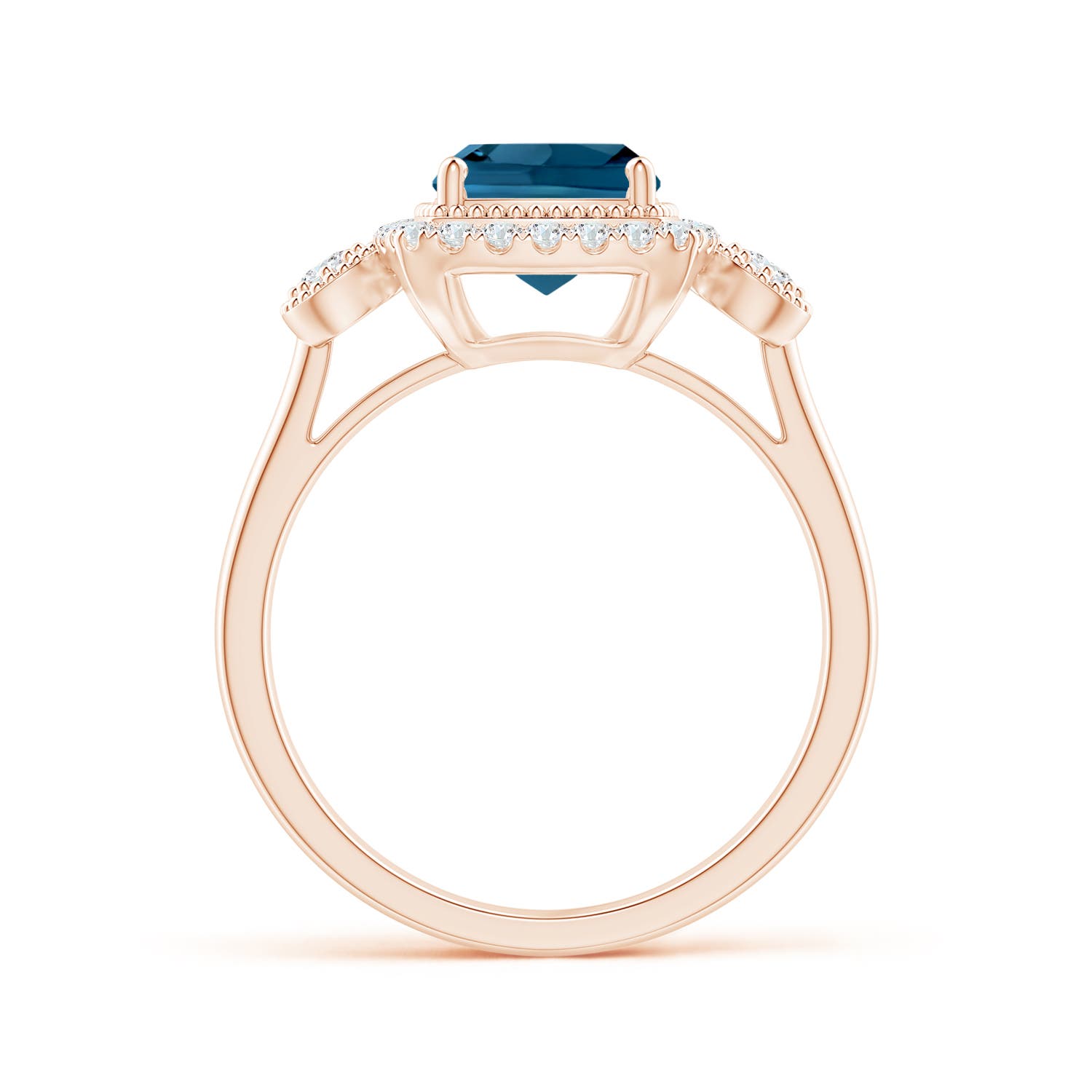 AAAA - London Blue Topaz / 2.15 CT / 14 KT Rose Gold