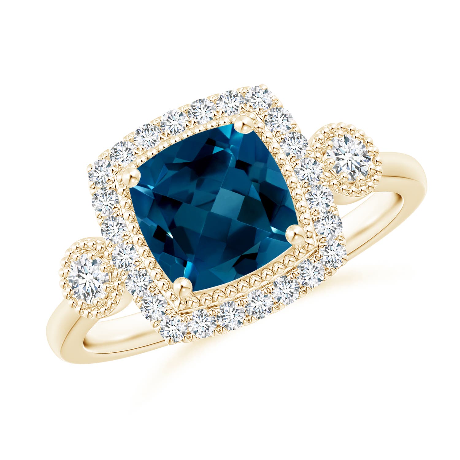 AAAA - London Blue Topaz / 2.15 CT / 14 KT Yellow Gold