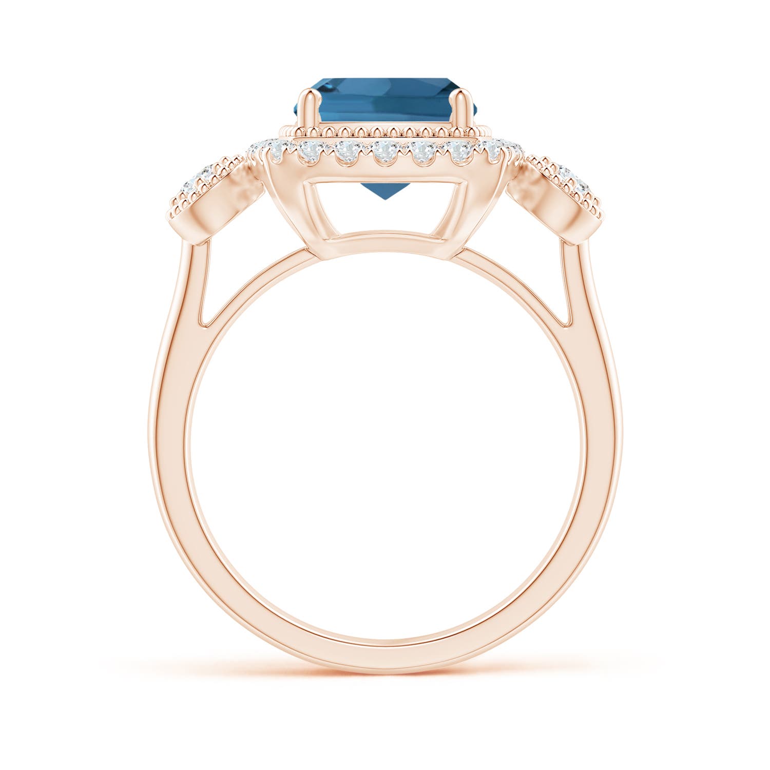 AA - London Blue Topaz / 2.93 CT / 14 KT Rose Gold