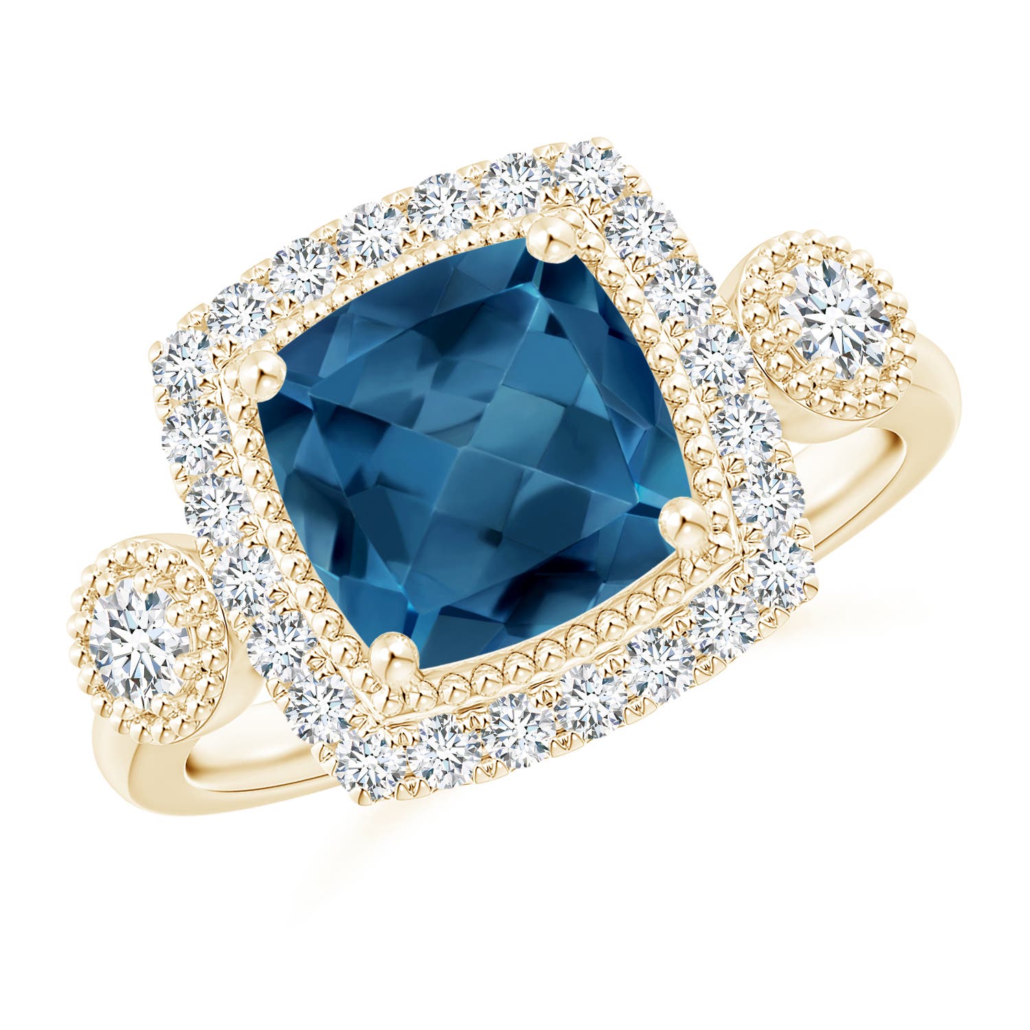 AA - London Blue Topaz / 2.93 CT / 14 KT Yellow Gold