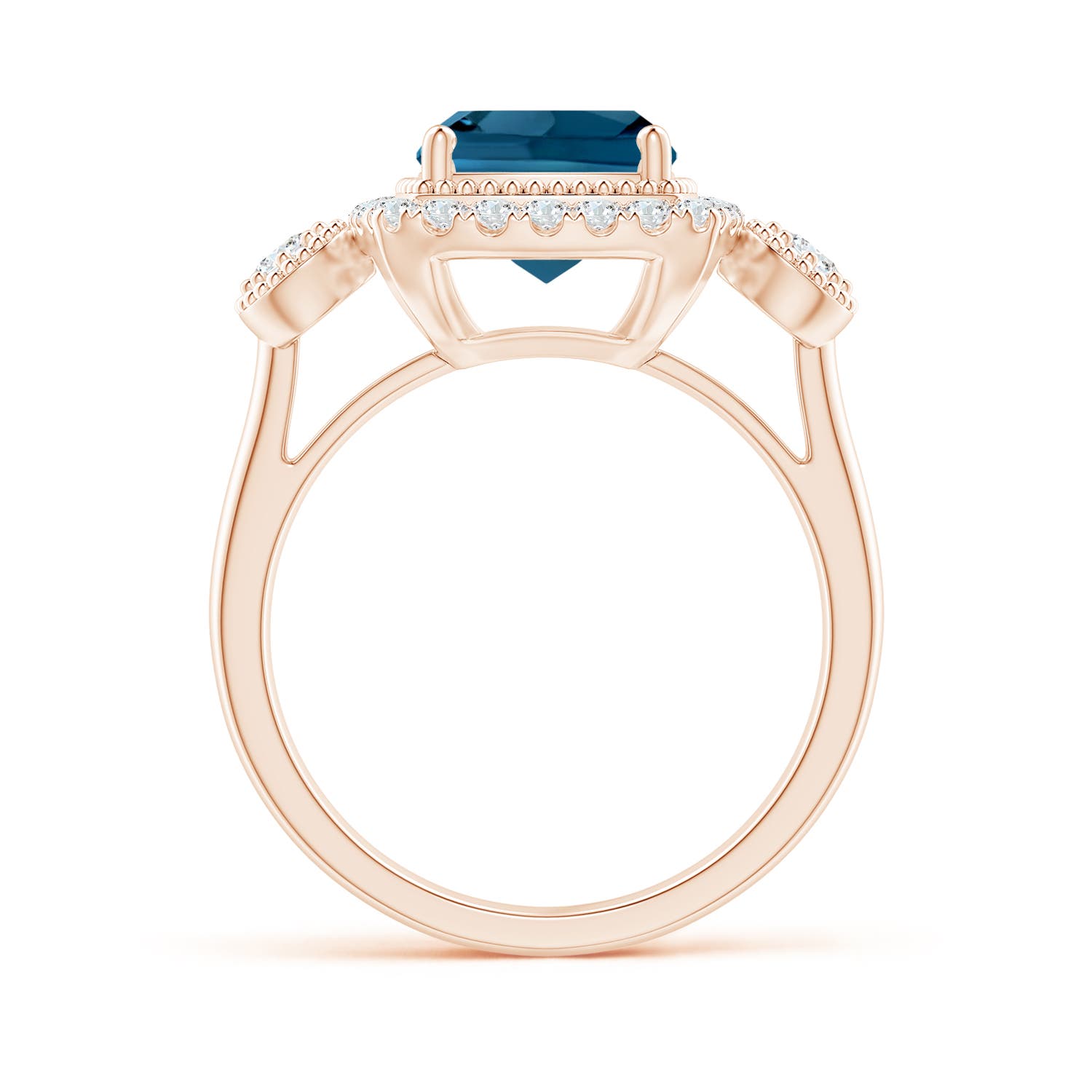 AAAA - London Blue Topaz / 2.93 CT / 14 KT Rose Gold