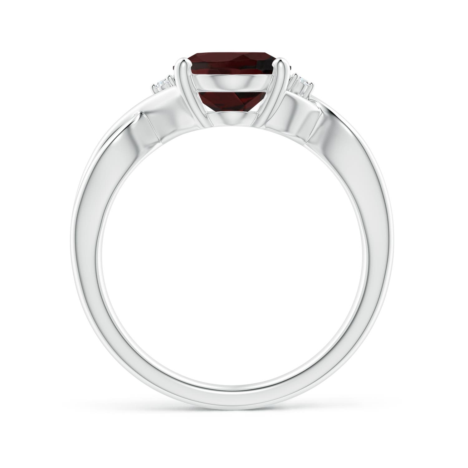 A - Garnet / 2.97 CT / 14 KT White Gold