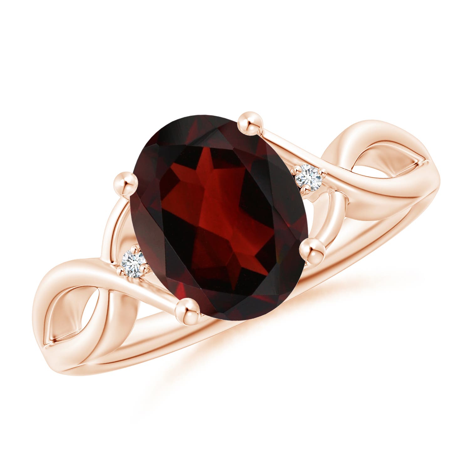 AA - Garnet / 2.97 CT / 14 KT Rose Gold