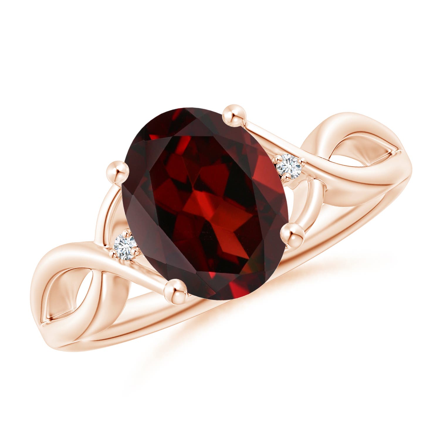 AAA - Garnet / 2.97 CT / 14 KT Rose Gold