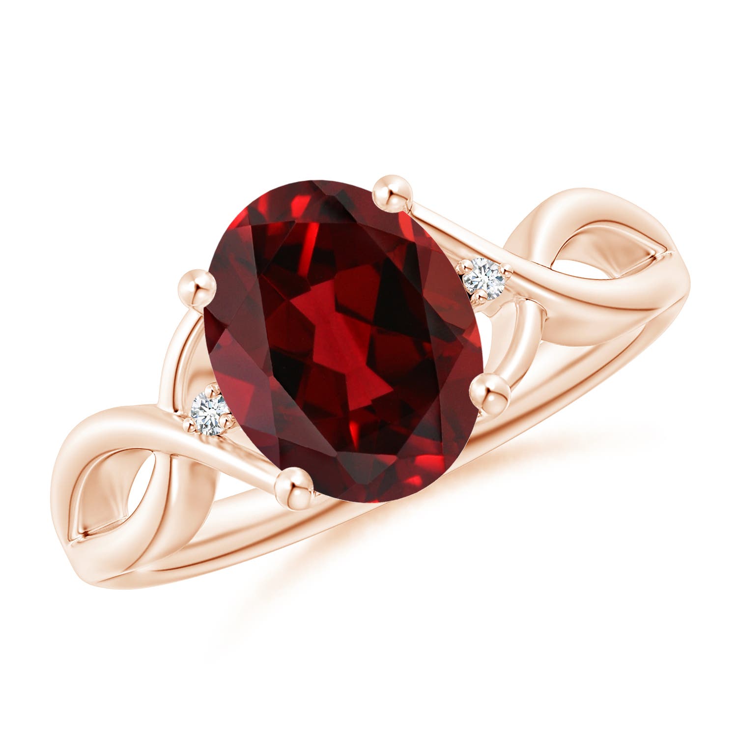 AAAA - Garnet / 2.97 CT / 14 KT Rose Gold