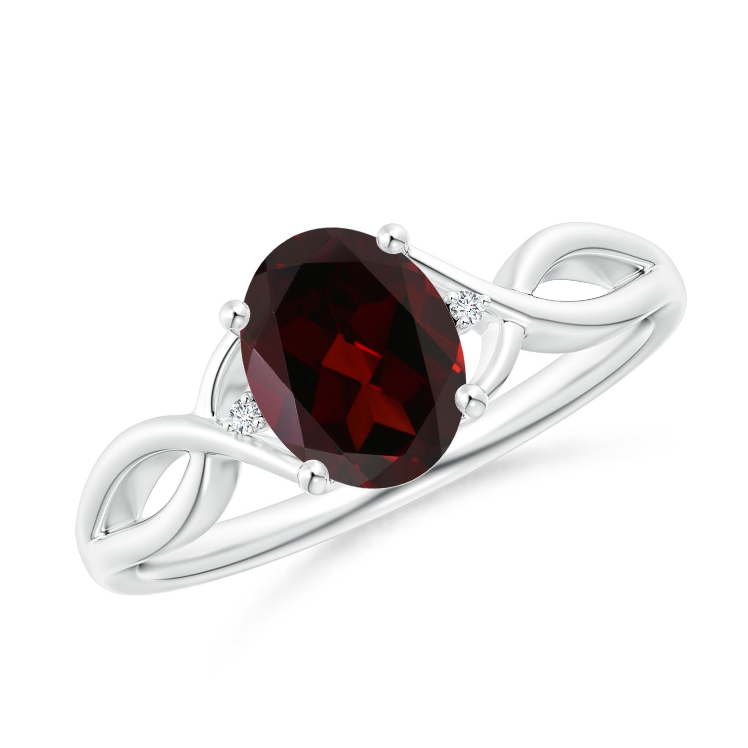 A - Garnet / 1.46 CT / 14 KT White Gold