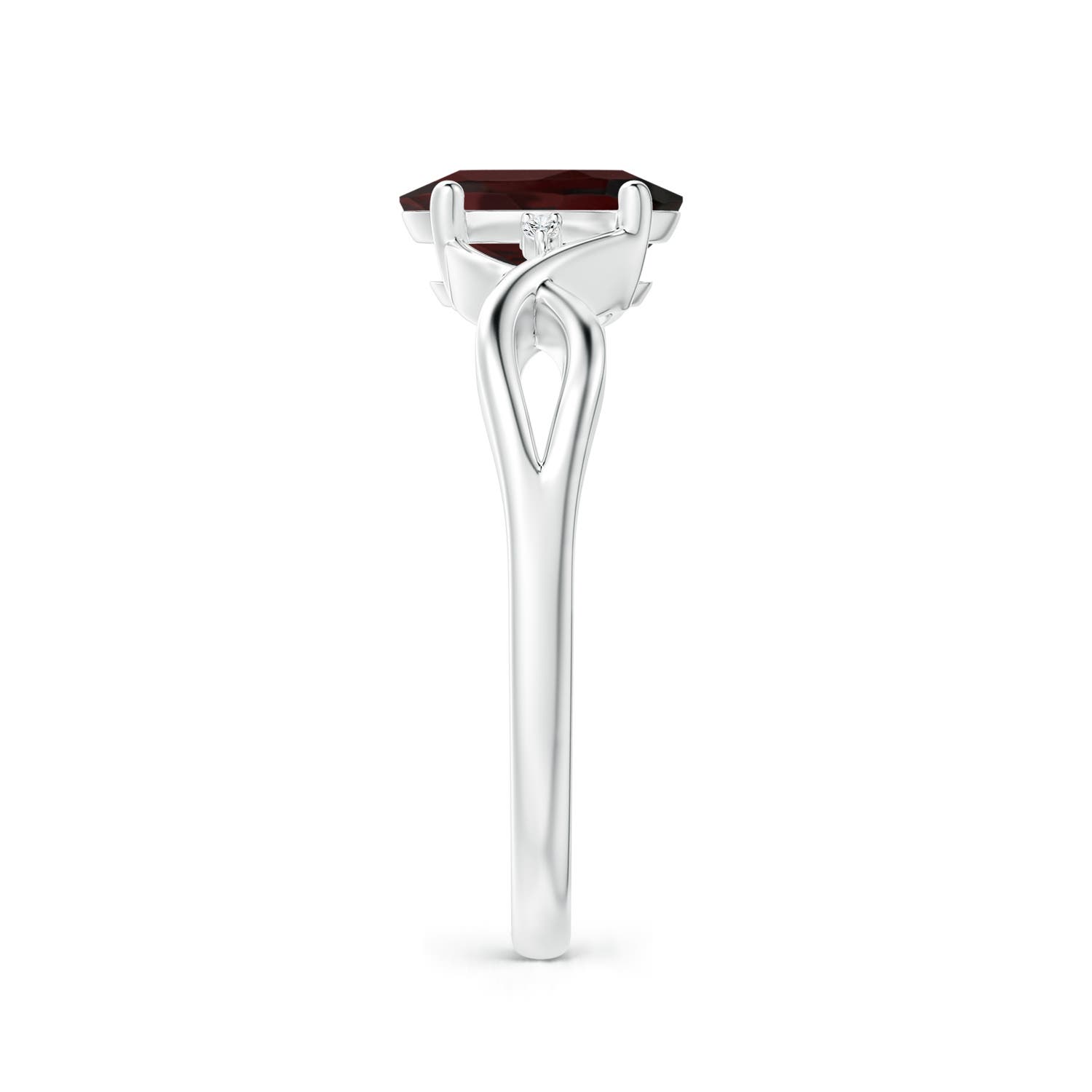 A - Garnet / 1.46 CT / 14 KT White Gold