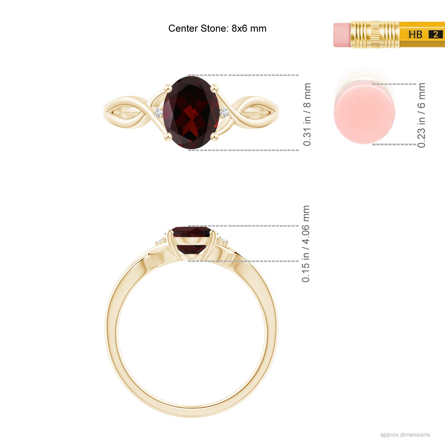 A - Garnet / 1.46 CT / 14 KT Yellow Gold