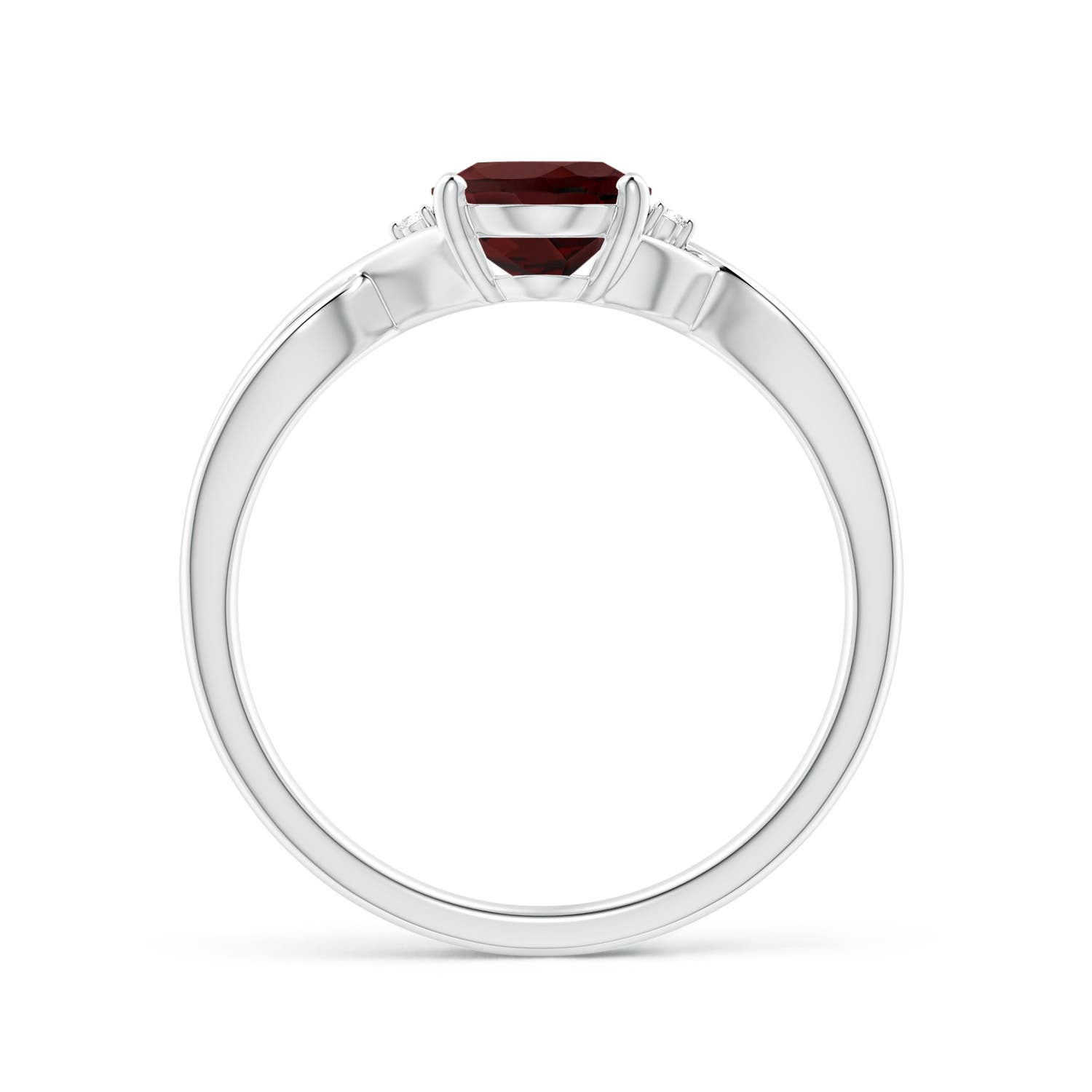 AA - Garnet / 1.46 CT / 14 KT White Gold