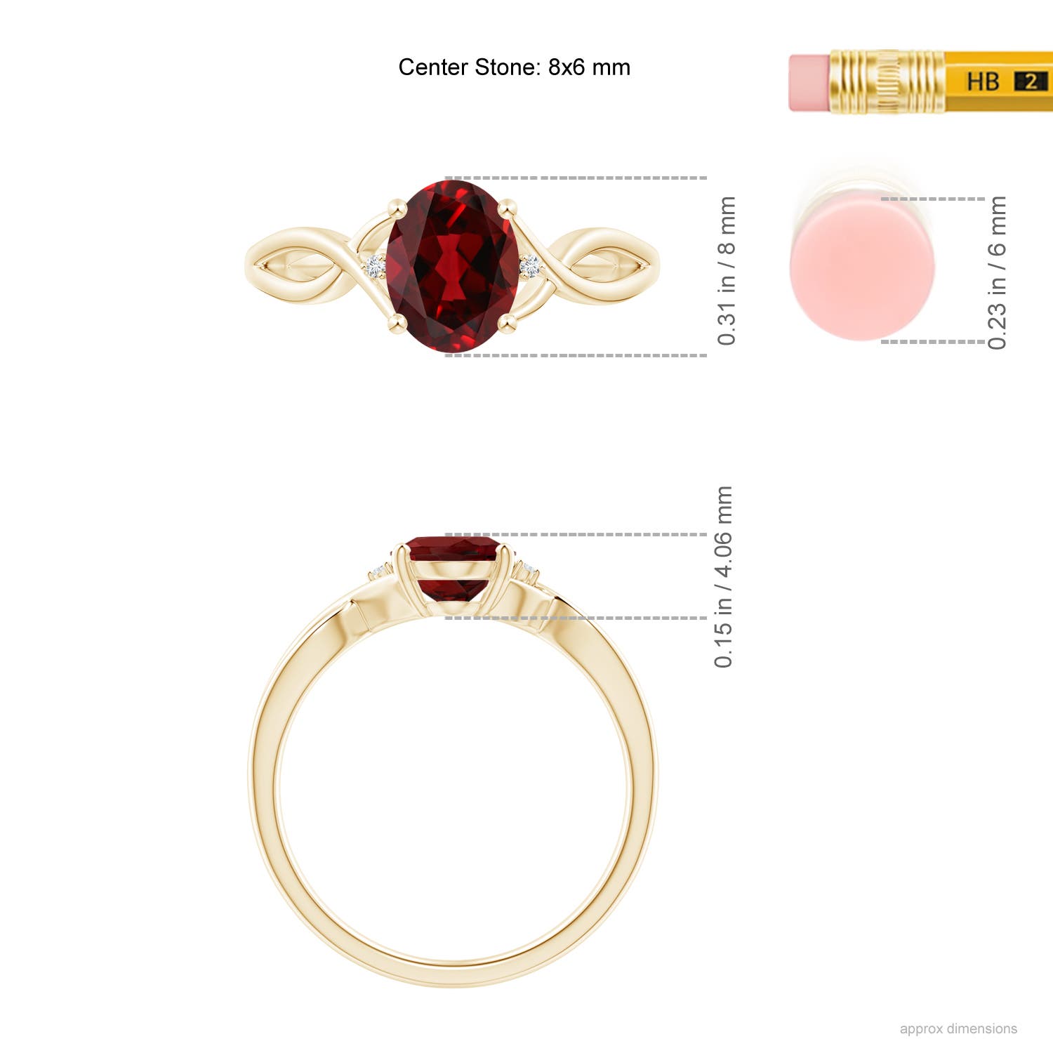 AAAA - Garnet / 1.46 CT / 14 KT Yellow Gold