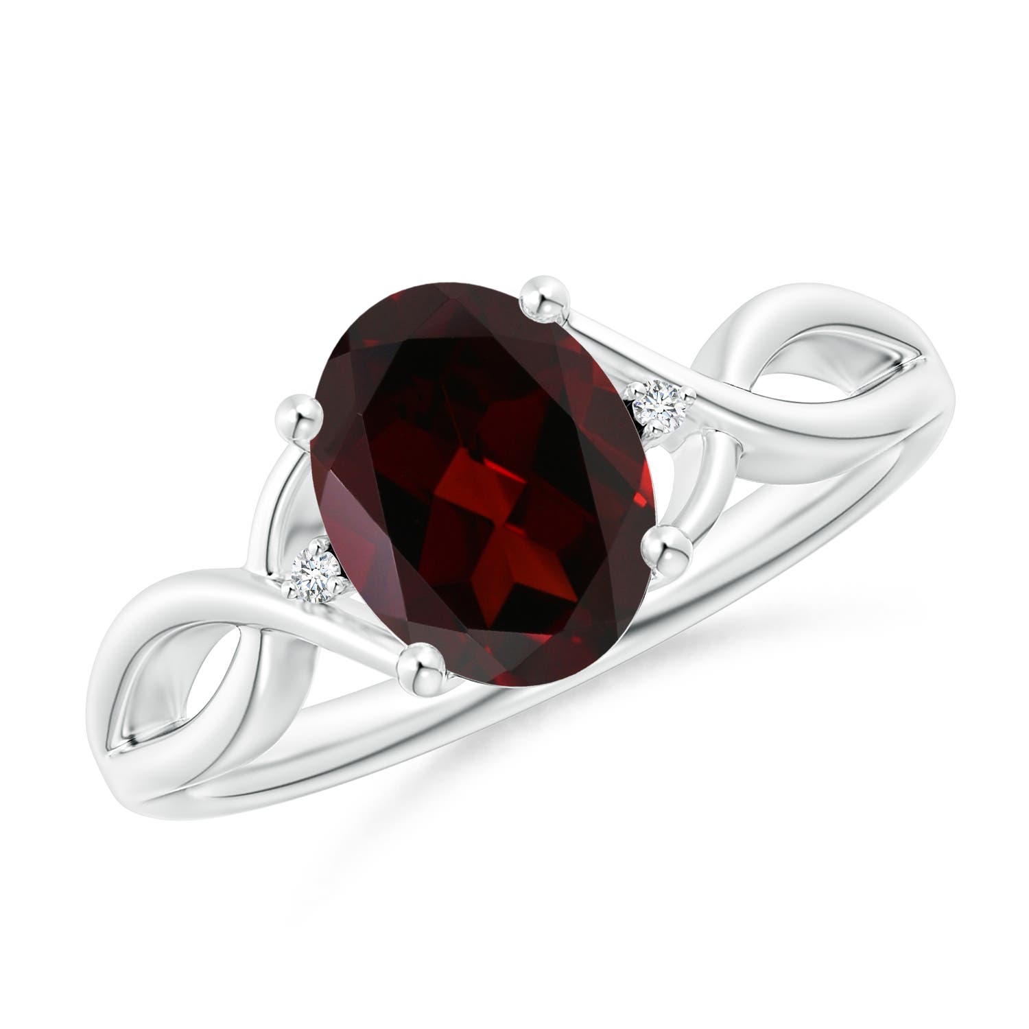 A - Garnet / 2.02 CT / 14 KT White Gold