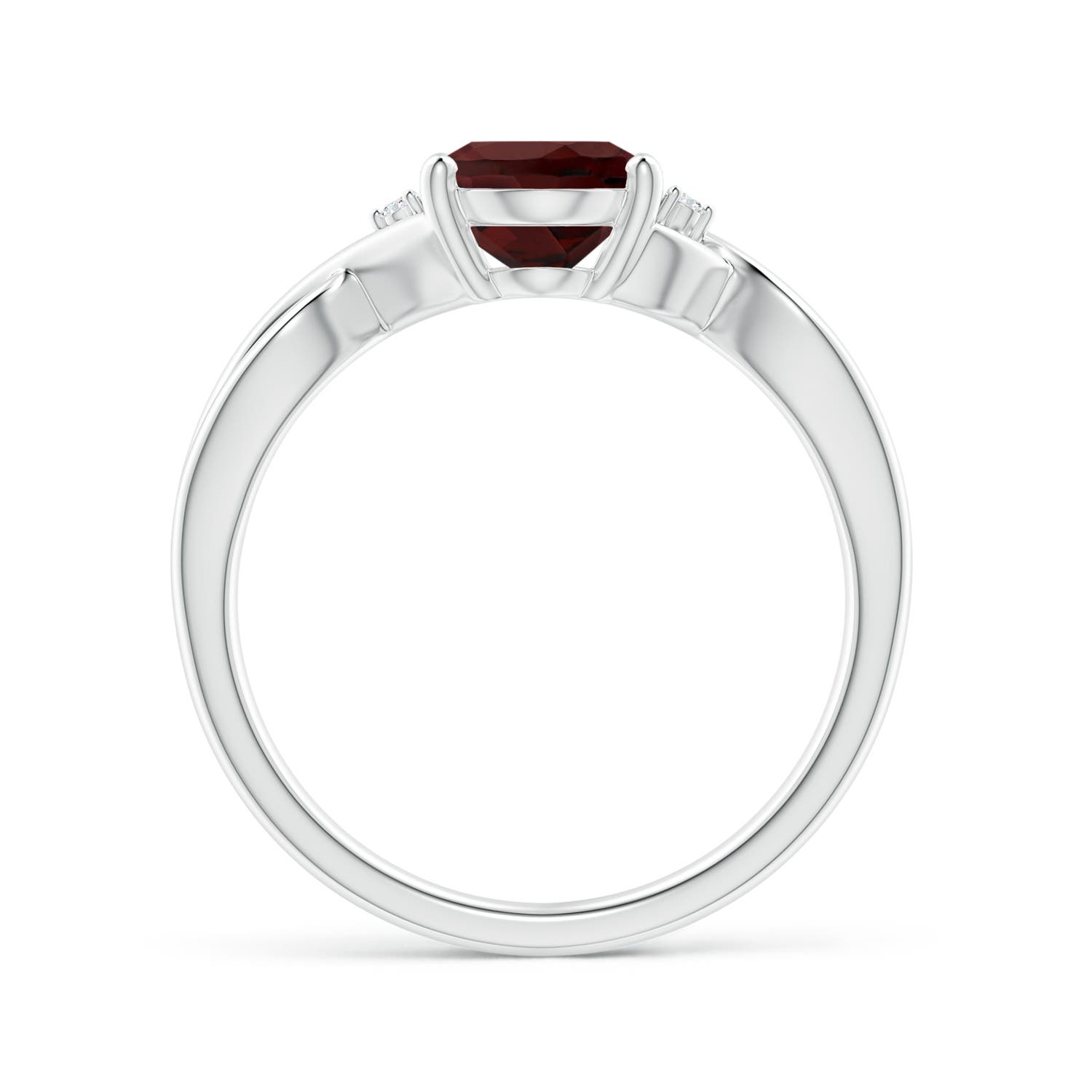 AA - Garnet / 2.02 CT / 14 KT White Gold