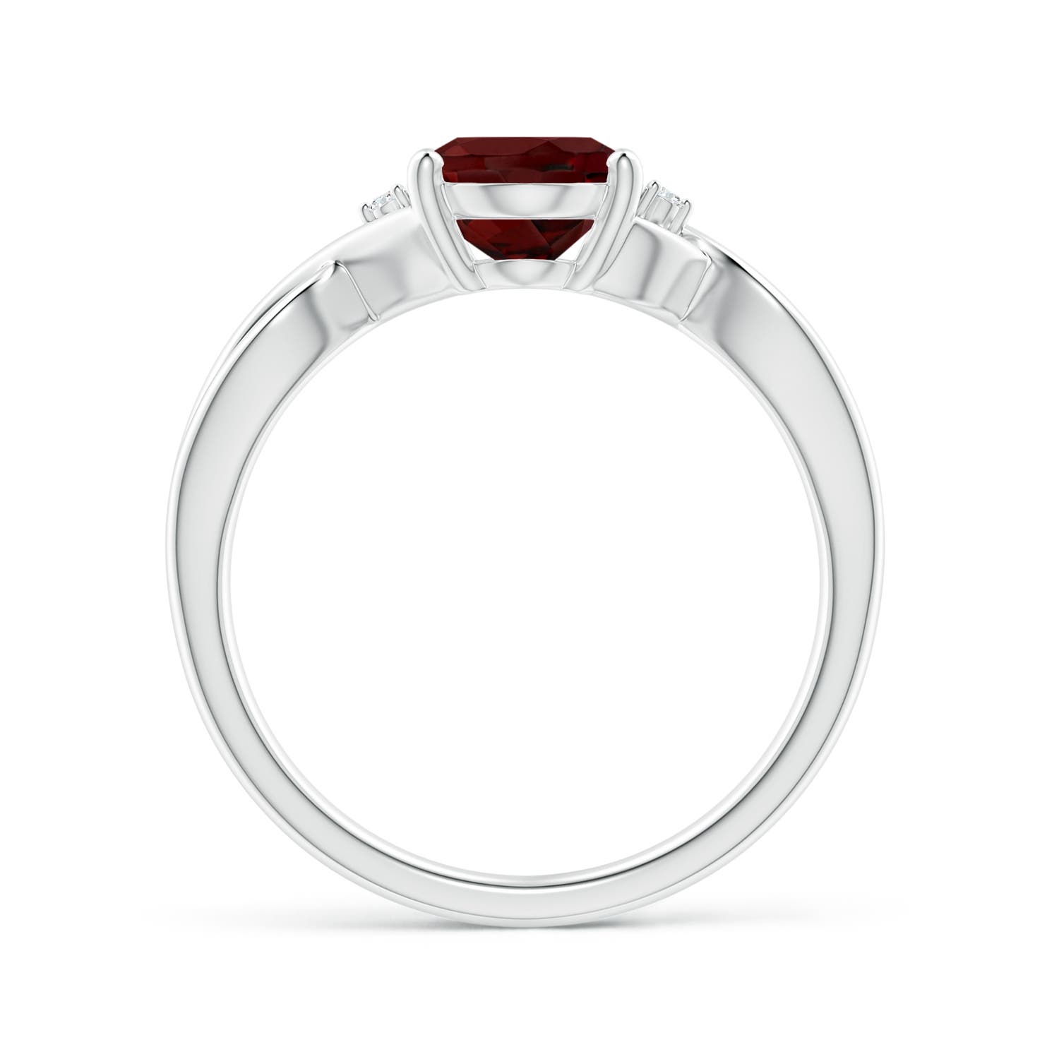 AAA - Garnet / 2.02 CT / 14 KT White Gold