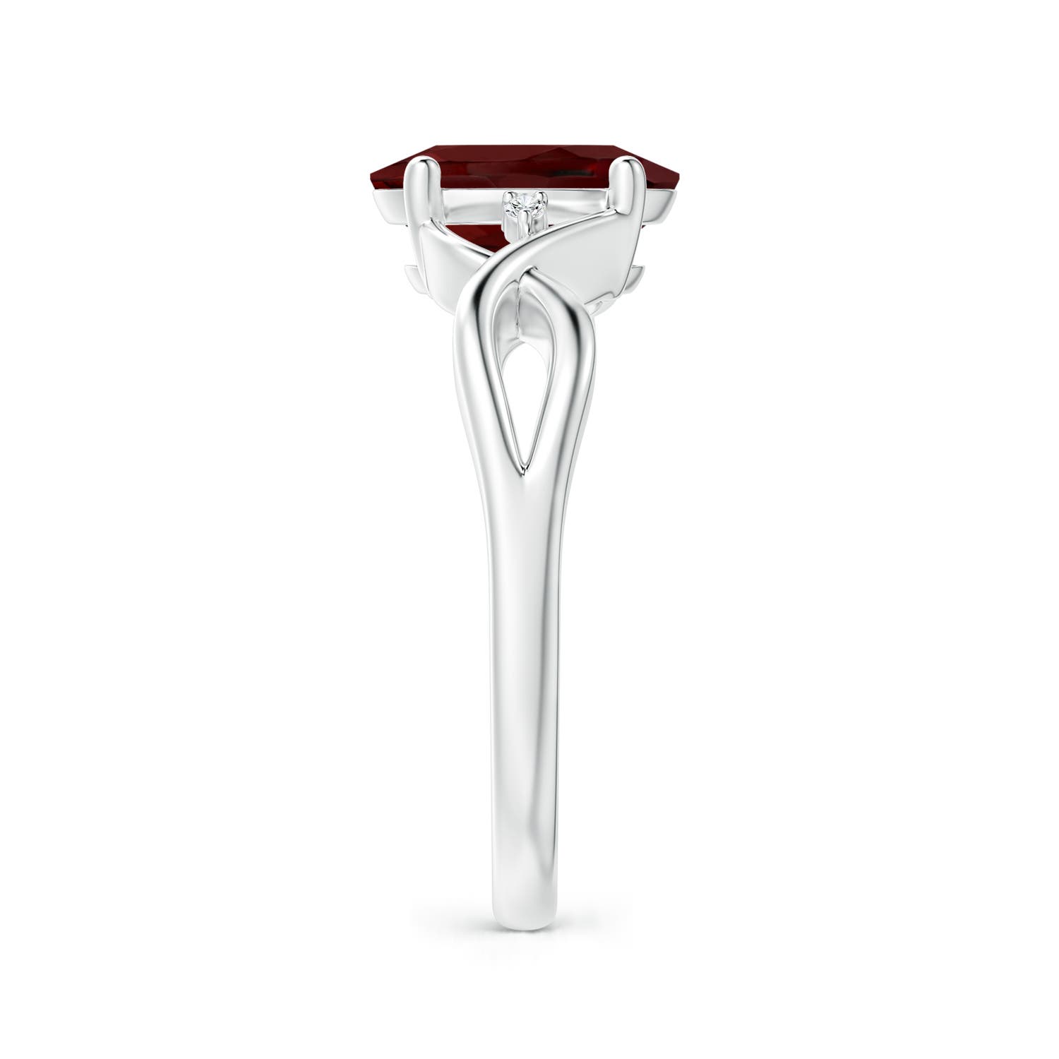 AAA - Garnet / 2.02 CT / 14 KT White Gold