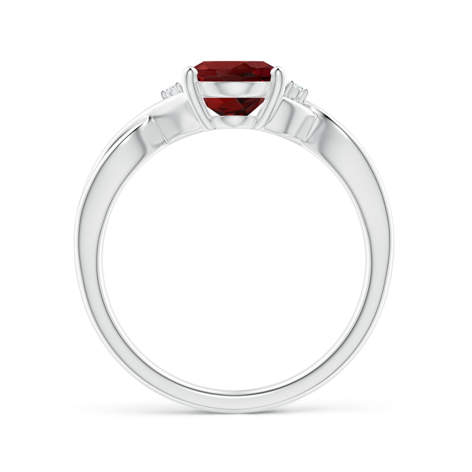 AAAA - Garnet / 2.02 CT / 14 KT White Gold