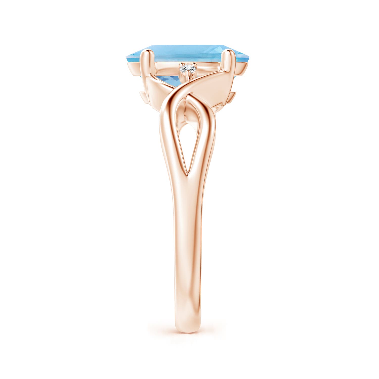 A - Swiss Blue Topaz / 3.27 CT / 14 KT Rose Gold