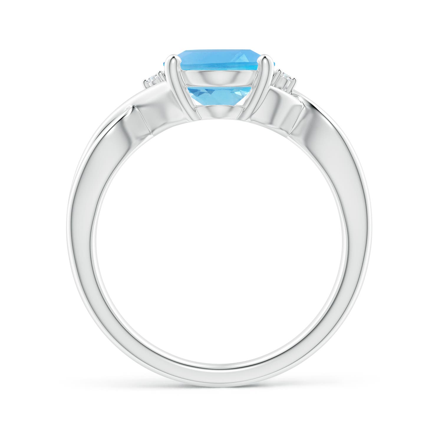 AA - Swiss Blue Topaz / 3.27 CT / 14 KT White Gold