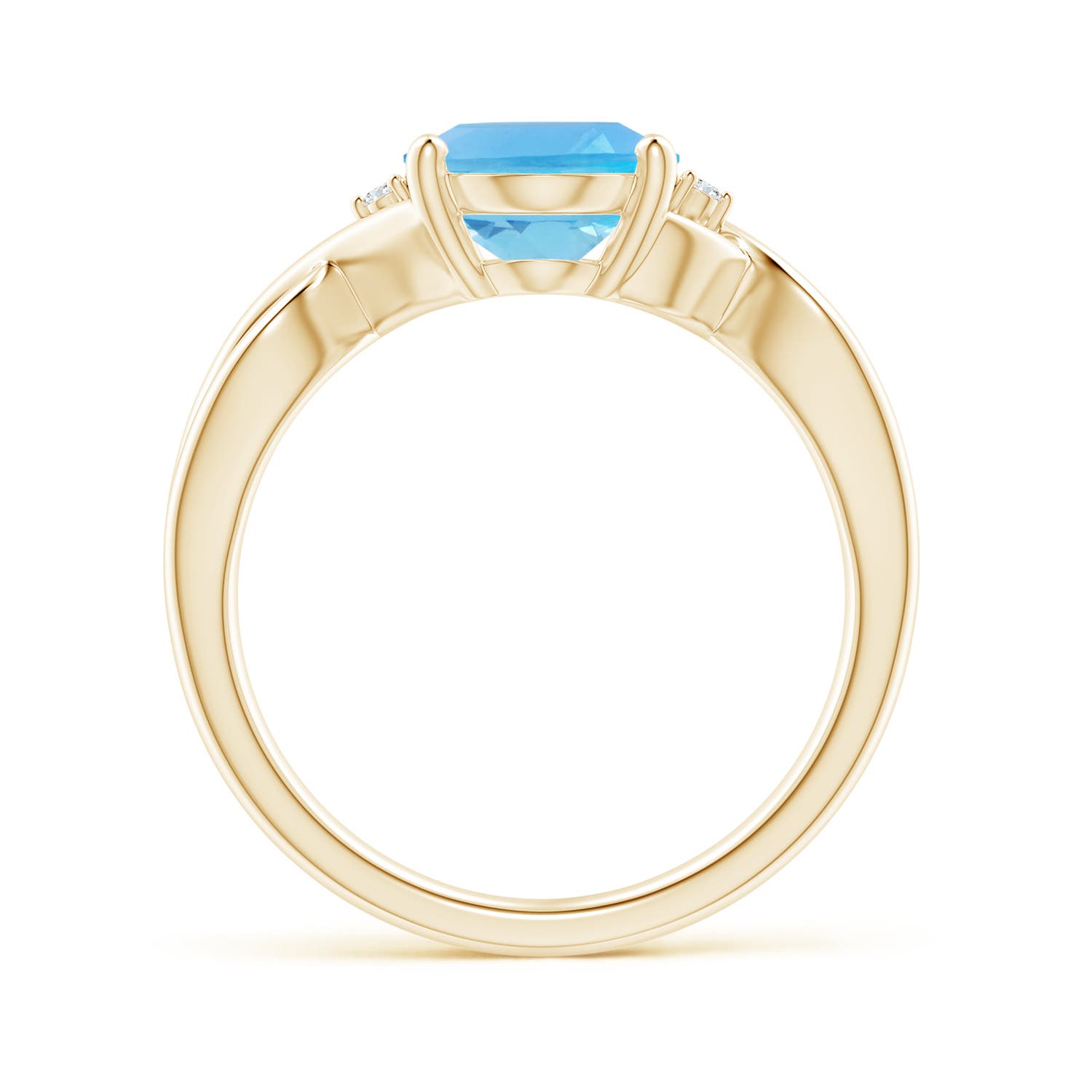 AA - Swiss Blue Topaz / 3.27 CT / 14 KT Yellow Gold