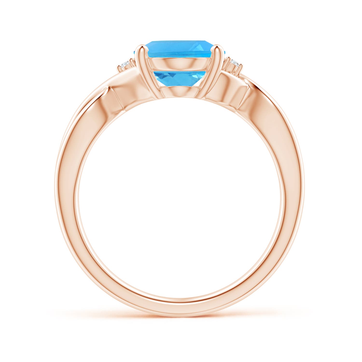 AAA - Swiss Blue Topaz / 3.27 CT / 14 KT Rose Gold