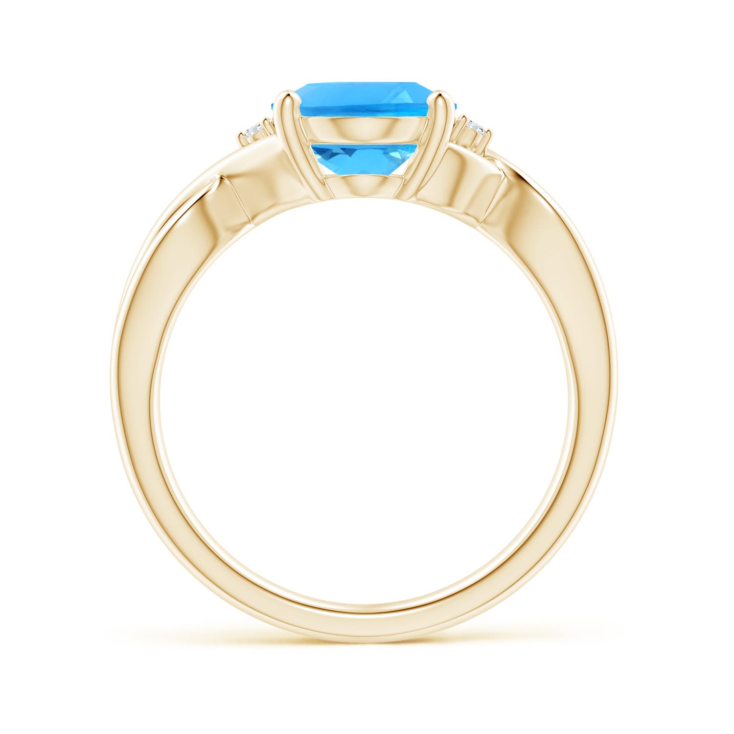 AAAA - Swiss Blue Topaz / 3.27 CT / 14 KT Yellow Gold