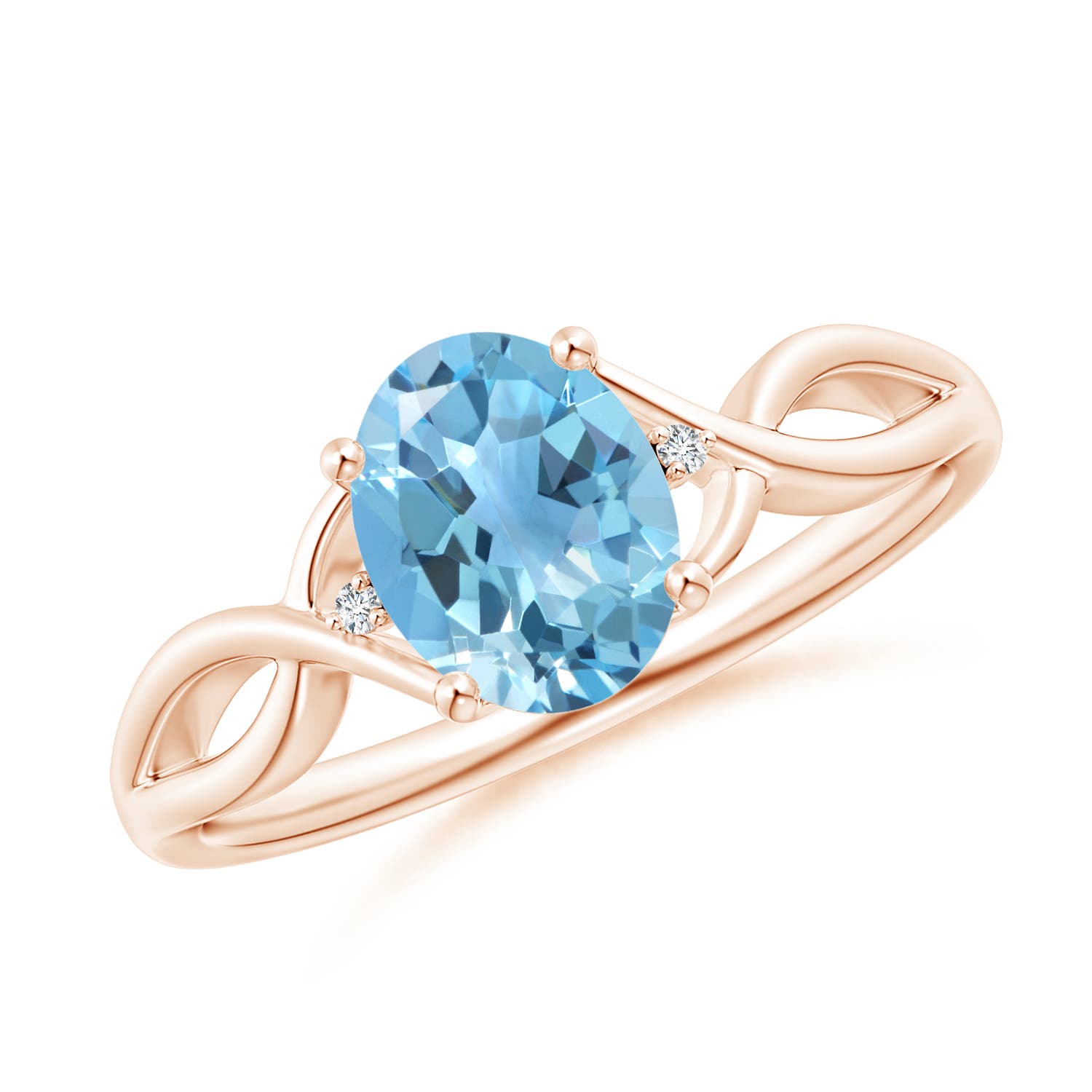 A - Swiss Blue Topaz / 1.51 CT / 14 KT Rose Gold