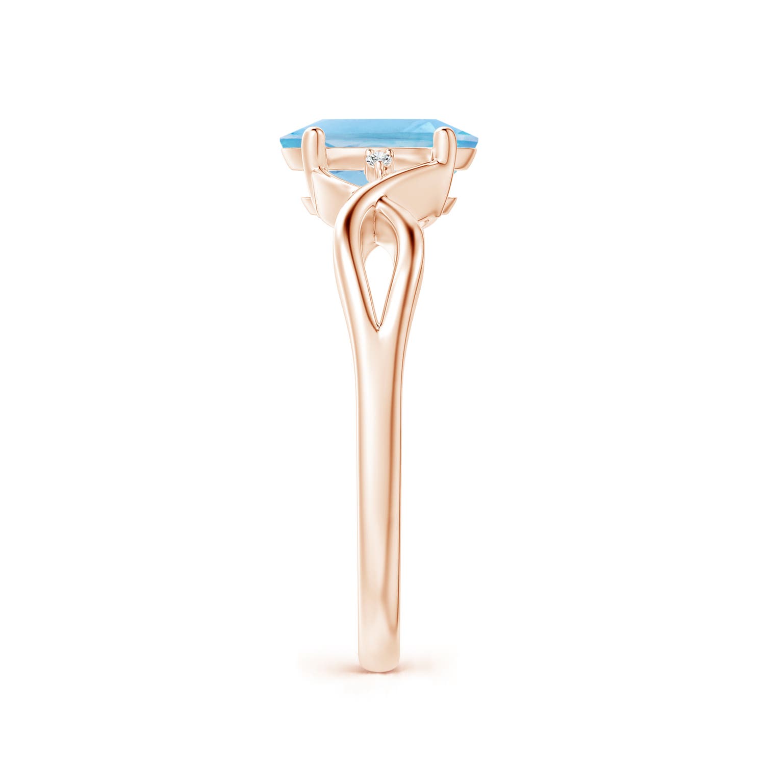 A - Swiss Blue Topaz / 1.51 CT / 14 KT Rose Gold