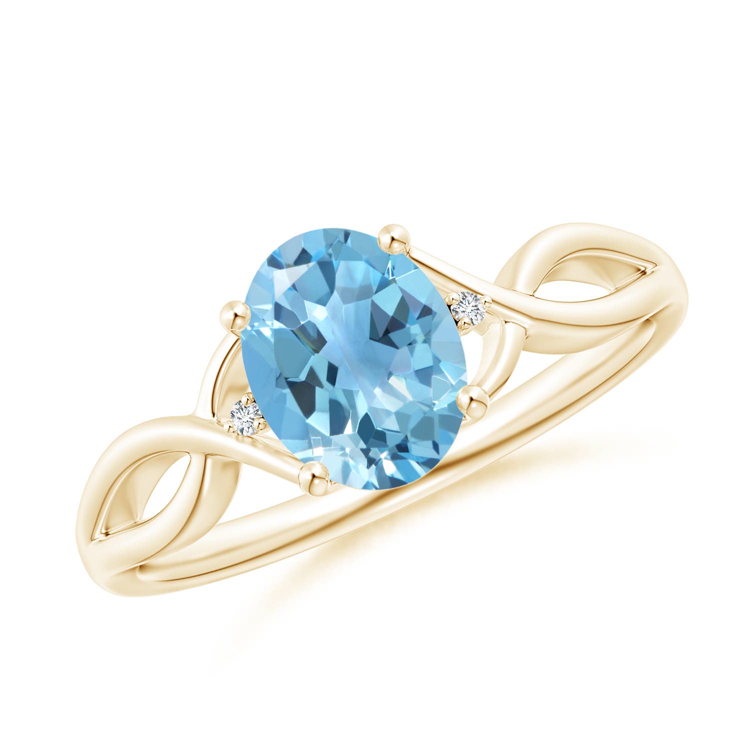 A - Swiss Blue Topaz / 1.51 CT / 14 KT Yellow Gold