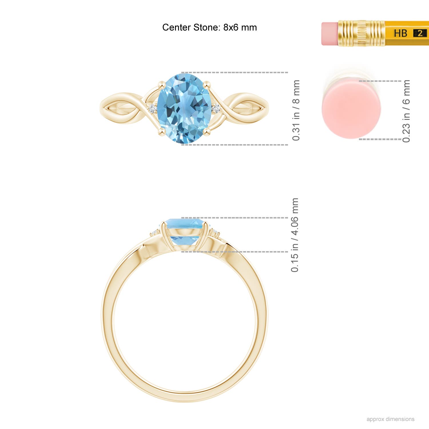 A - Swiss Blue Topaz / 1.51 CT / 14 KT Yellow Gold