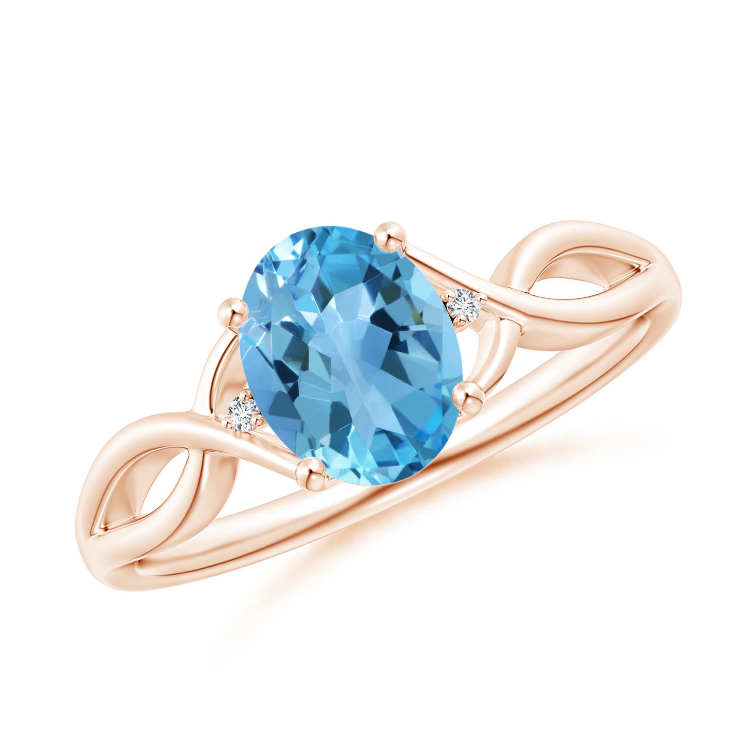 AA - Swiss Blue Topaz / 1.51 CT / 14 KT Rose Gold